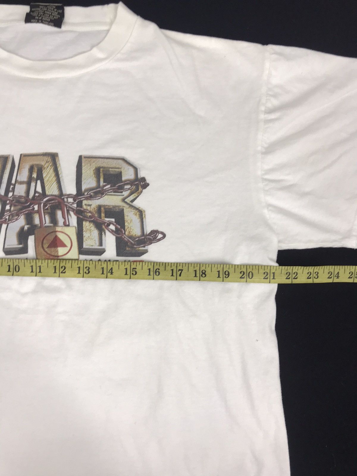 Anime Vintage Manga Anti War Logo Spell Out Nice Design Tee Size L / US 10 / IT 46 - 6 Thumbnail