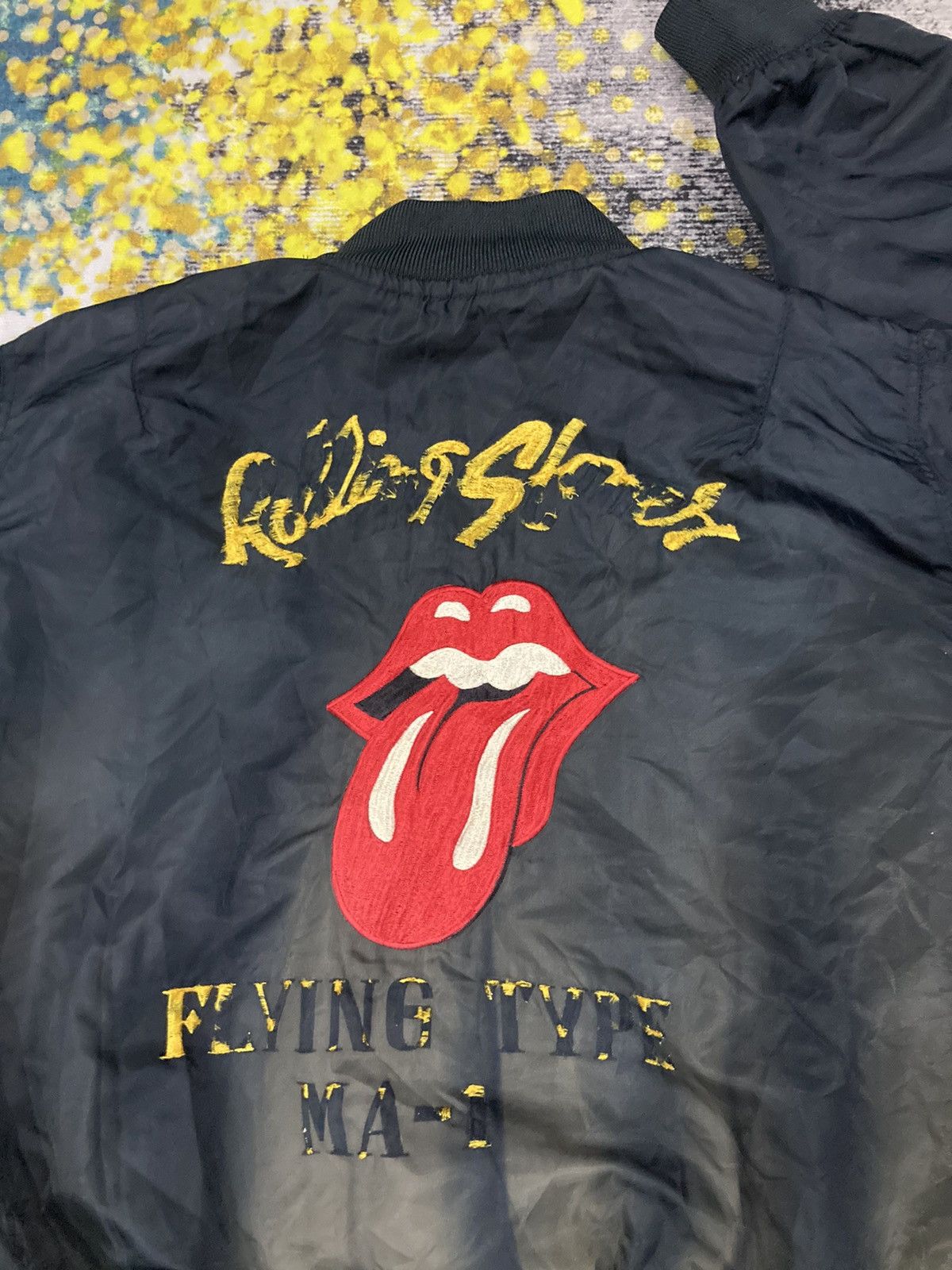 Band Tees DISTRESSED THE ROLLING STONE BOMBER JACKET Size US XL / EU 56 / 4 - 5 Thumbnail