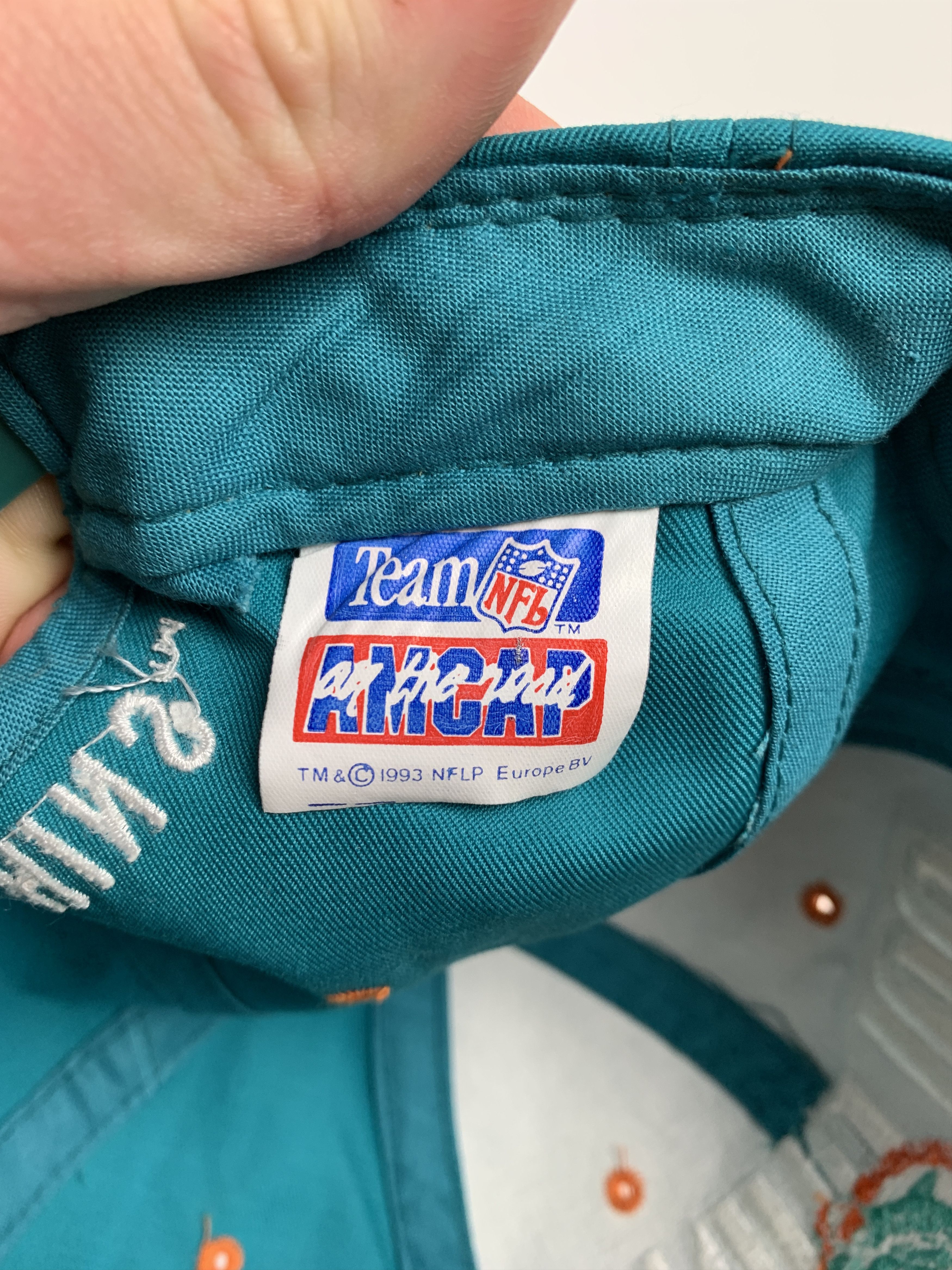 NFL × Vintage Vintage 1993 Miami Dolphins Cap Team NFL Snapback Hat Size ONE SIZE - 6 Thumbnail