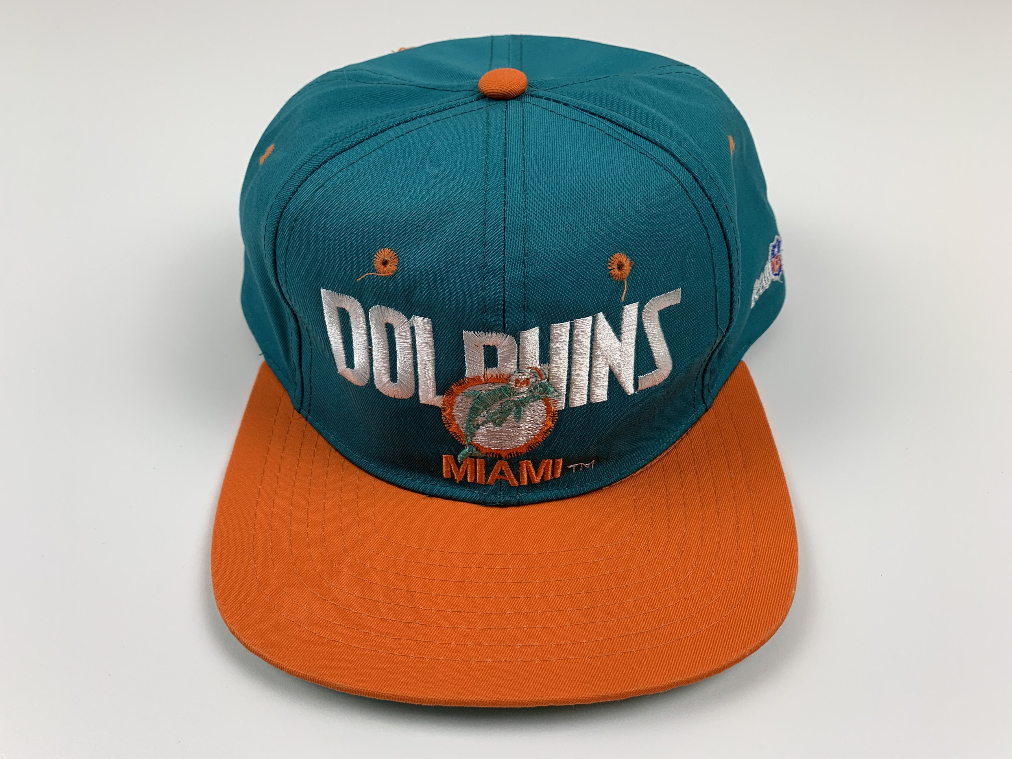 NFL × Vintage Vintage 1993 Miami Dolphins Cap Team NFL Snapback Hat Size ONE SIZE - 2 Thumbnail