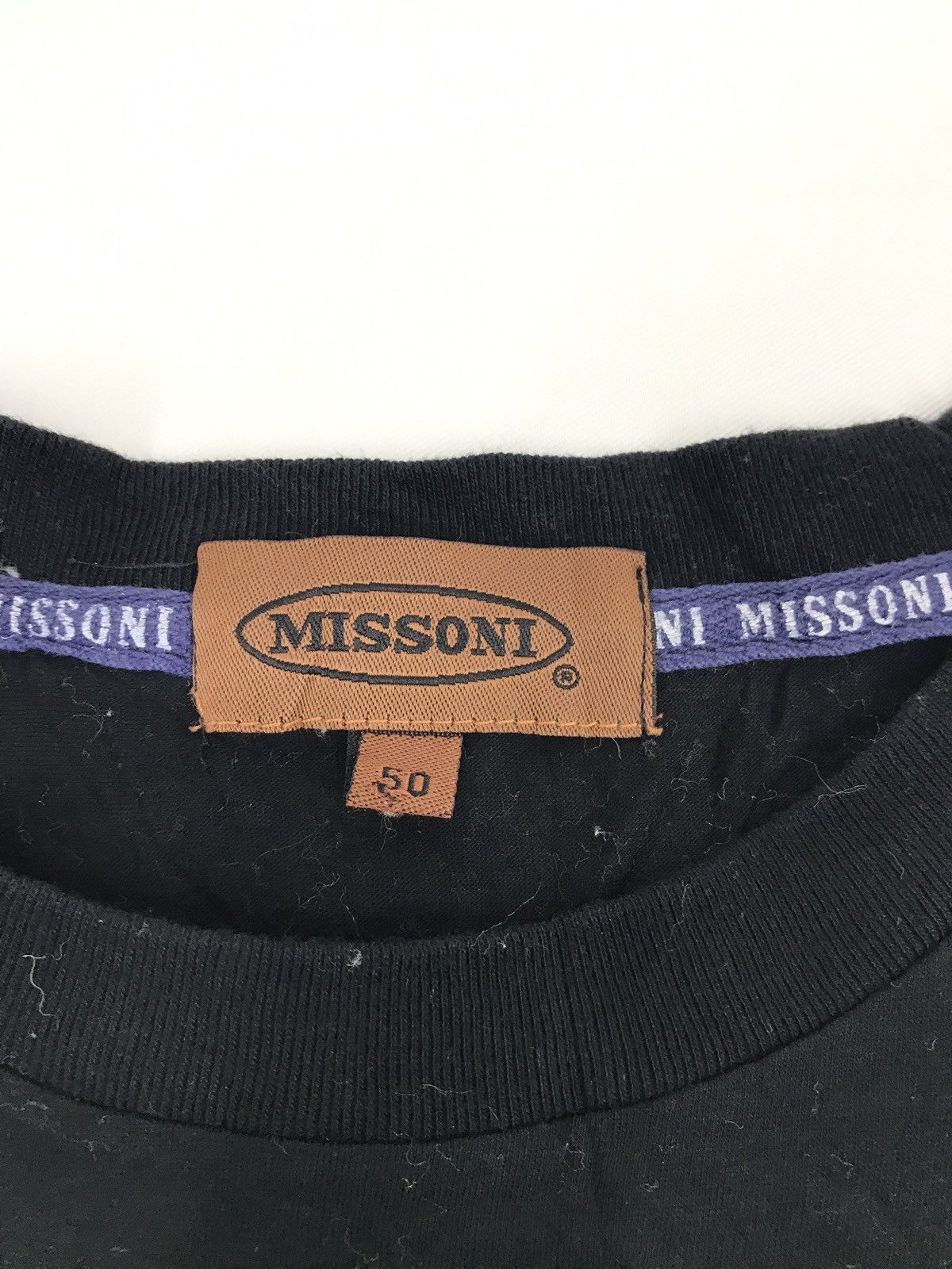 Missoni Missoni Vintage 90s Embroidery Big Logo Tee Size US L / EU 52-54 / 3 - 4 Thumbnail