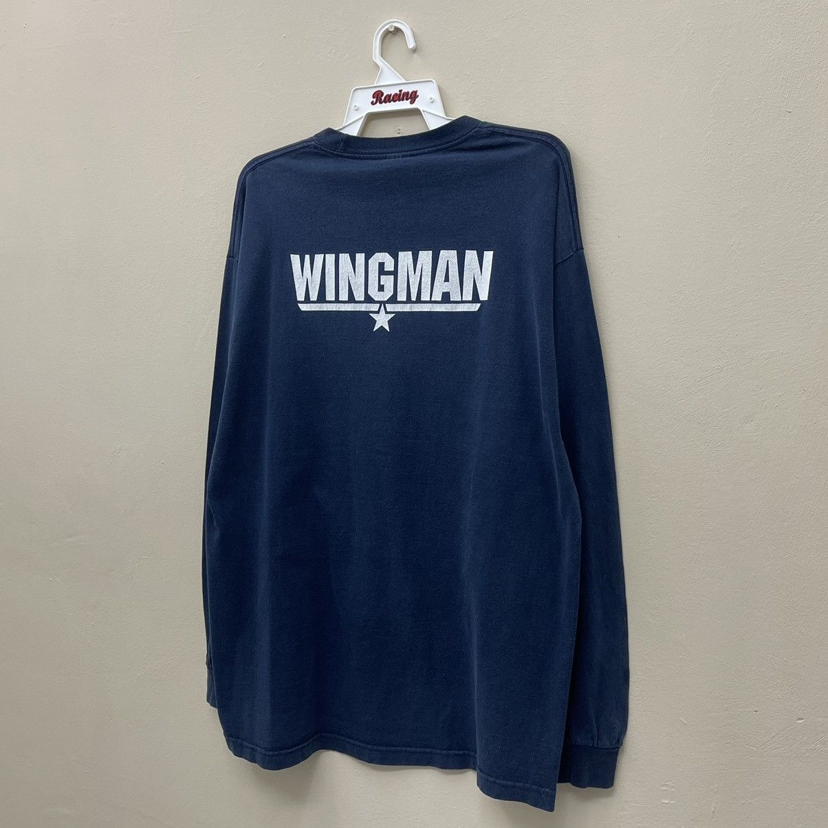 Vintage Vintage Top Gun Wingman Long Sleeve Shirt Size US XL / EU 56 / 4 - 5 Thumbnail