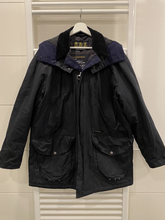 Barbour BARBOUR Gold Standard Supa Beaufort Navy Waxed Cotton