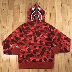 Bape Shark Hoodie Red Camo