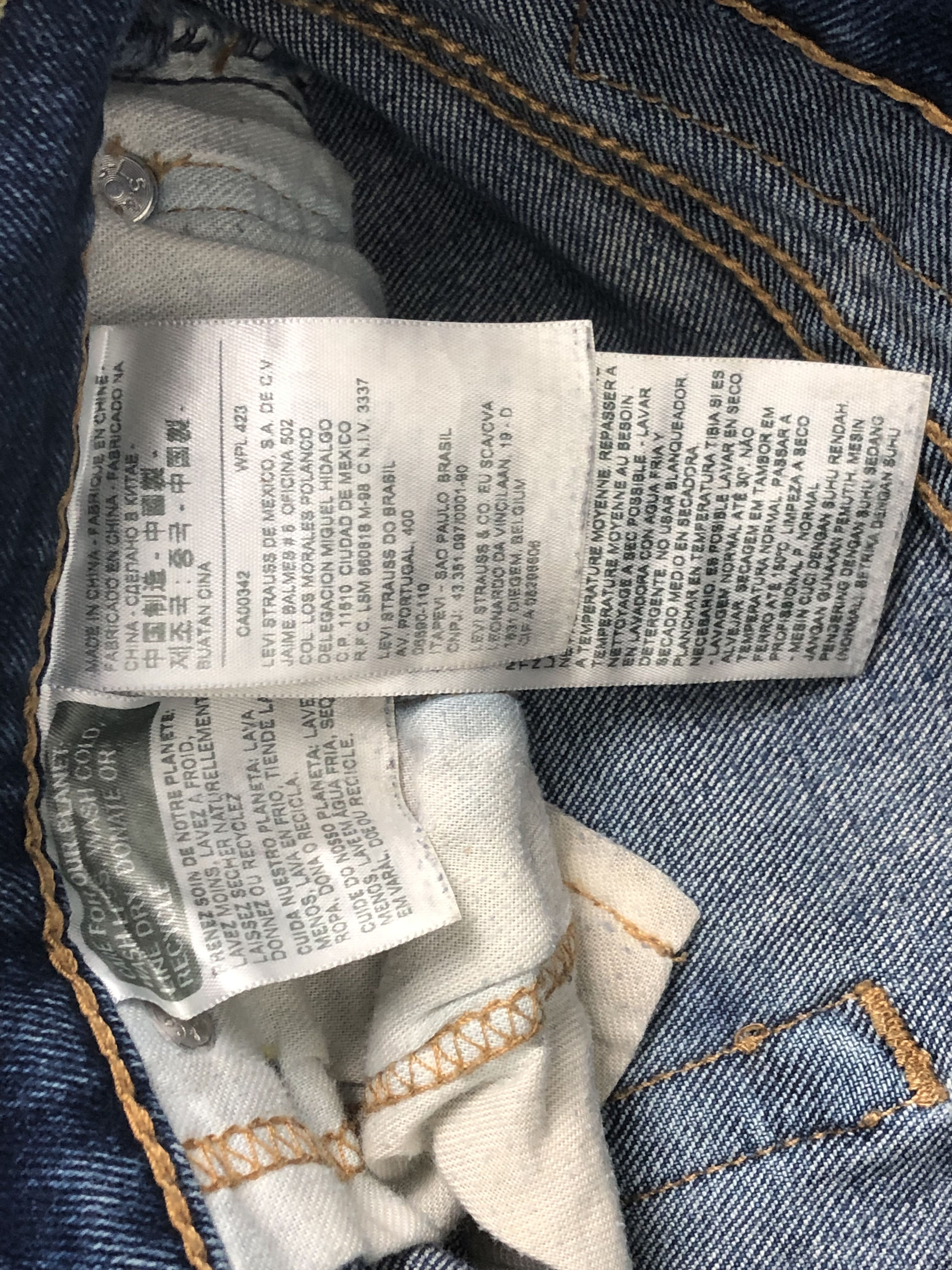 Levi's Vintage Levis 502 Faded Blue Jeans DP1550 Size US 32 / EU 48 - 7 Thumbnail