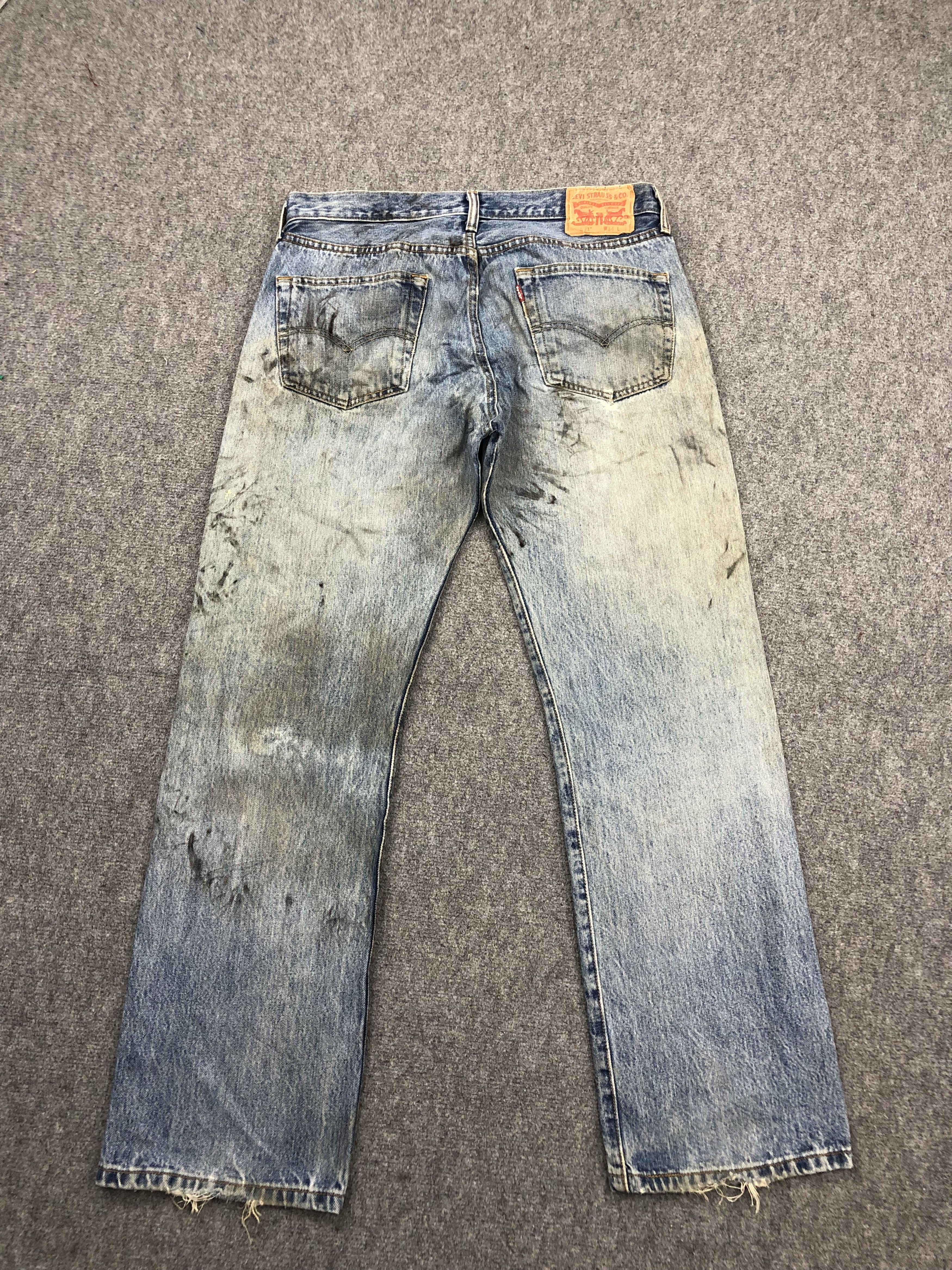 Levi's Vintage Dirty Levis 501 Faded Blue Jeans DP1552 Size US 34 / EU 50 - 3 Thumbnail