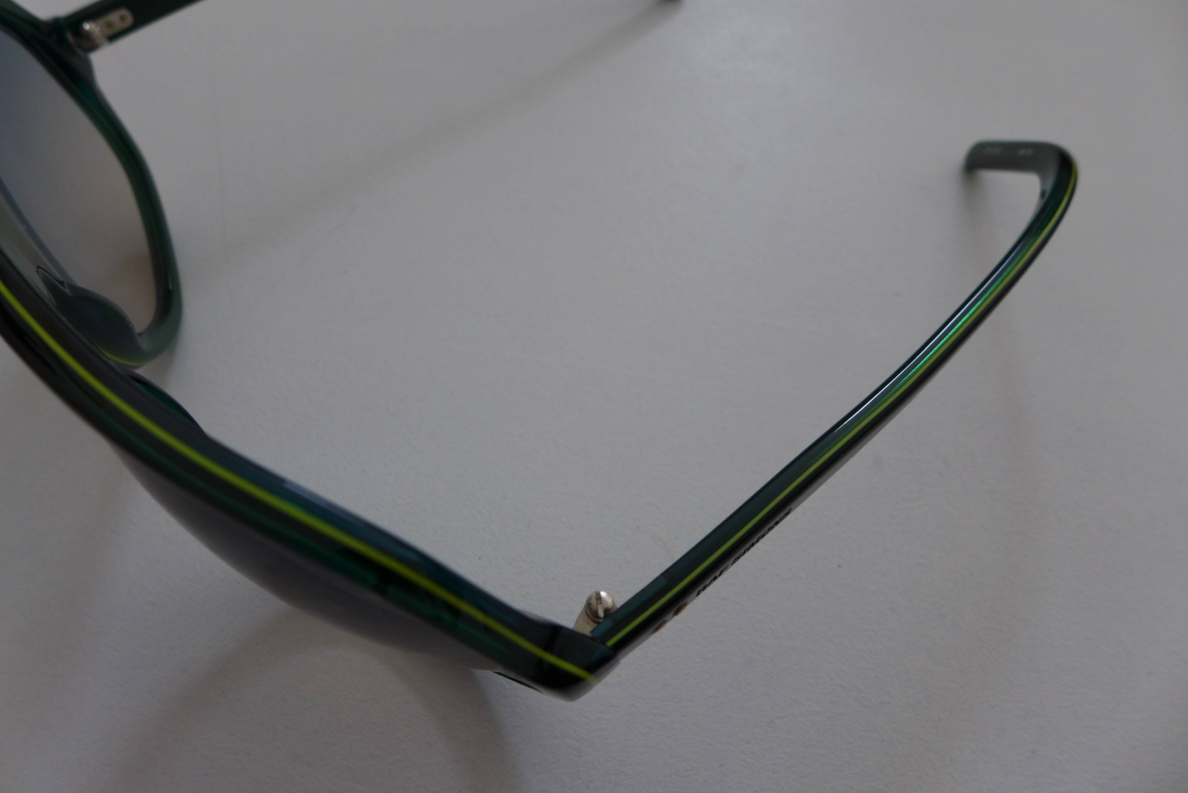Linda Farrow Raf Simons Angular Aviator Sunglasses -- Dark Green Size ONE SIZE - 7 Thumbnail