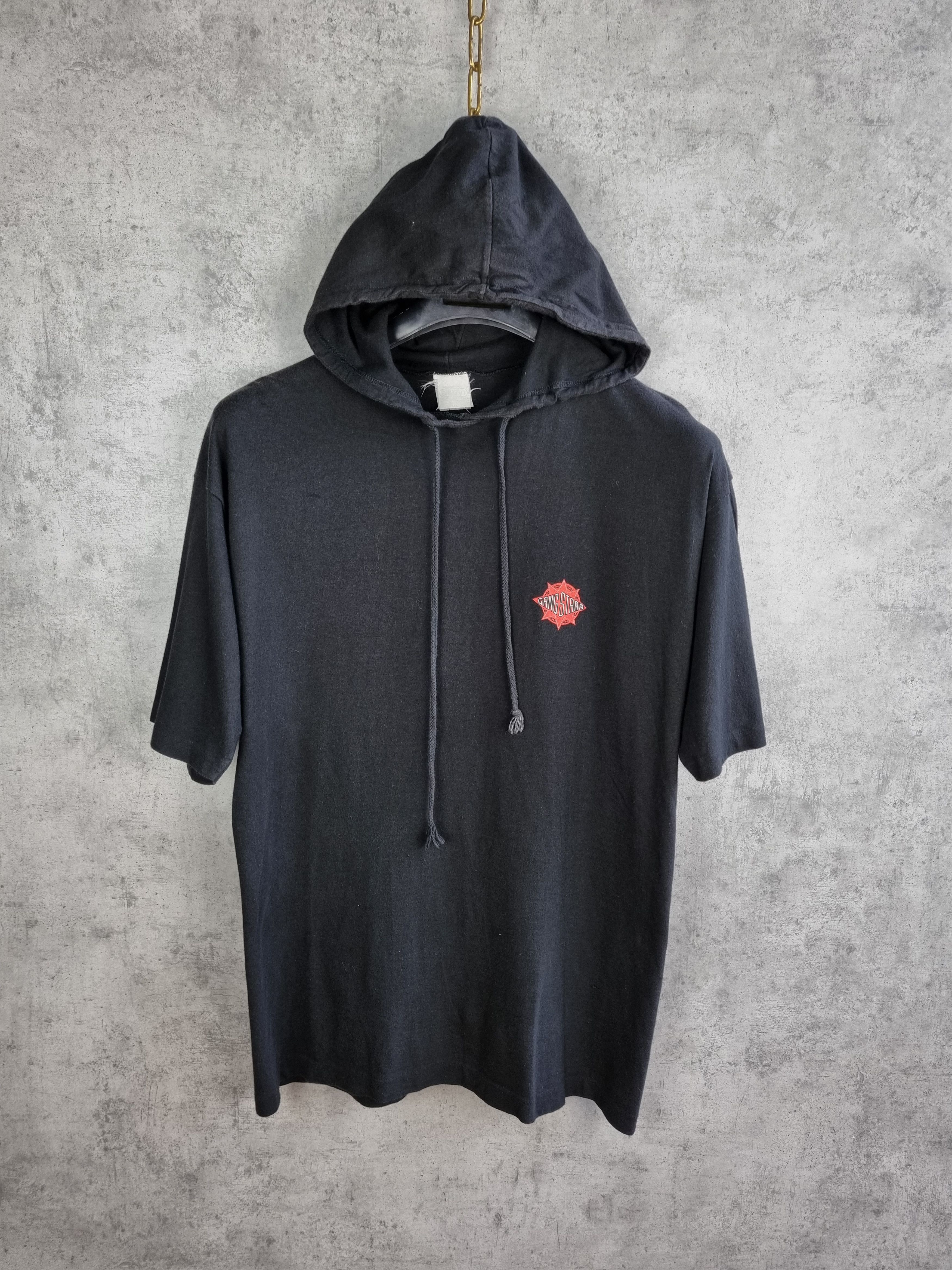 Band Tees × Rap Tees × Vintage 90s Rare Gang Starr single stitch Hard to Earn Hooded Tee Size US L / EU 52-54 / 3 - 3 Thumbnail