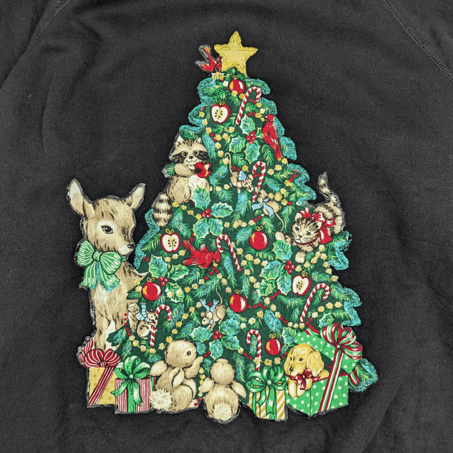Hanes Vintage 90's HANES Merry Christmas Christmas Tree Jumper Size US L / EU 52-54 / 3 - 5 Thumbnail