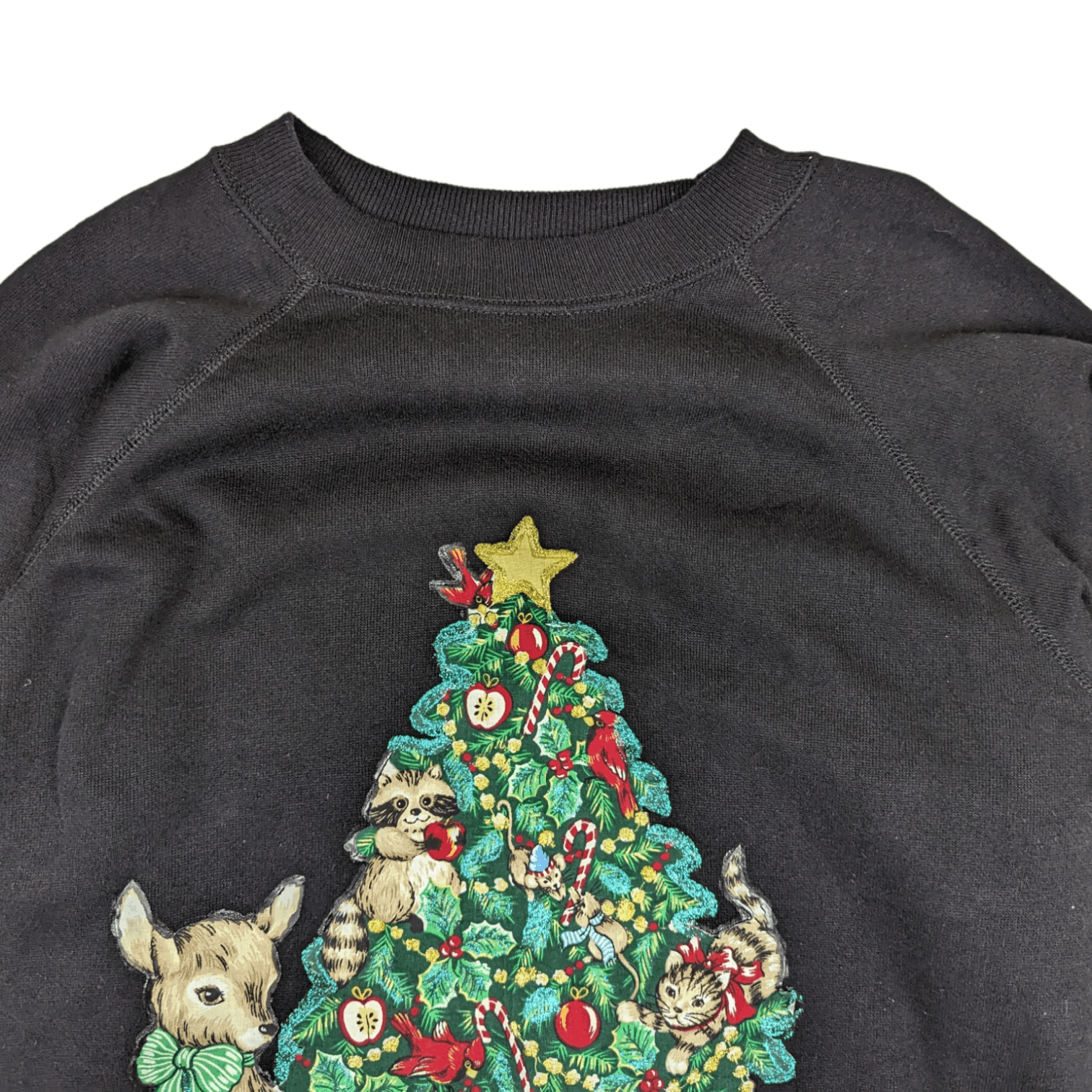 Hanes Vintage 90's HANES Merry Christmas Christmas Tree Jumper Size US L / EU 52-54 / 3 - 3 Thumbnail