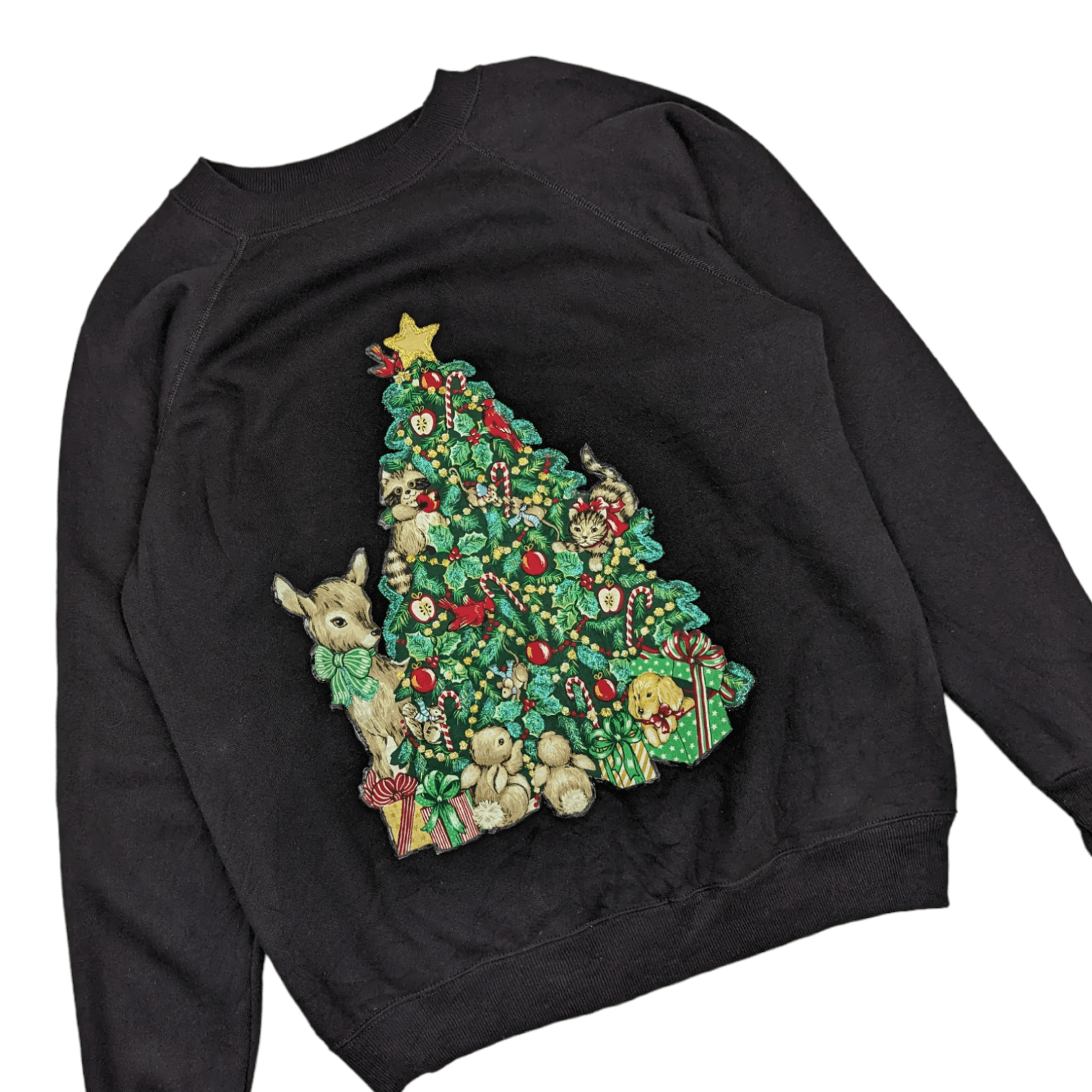 Hanes Vintage 90's HANES Merry Christmas Christmas Tree Jumper Size US L / EU 52-54 / 3 - 2 Thumbnail