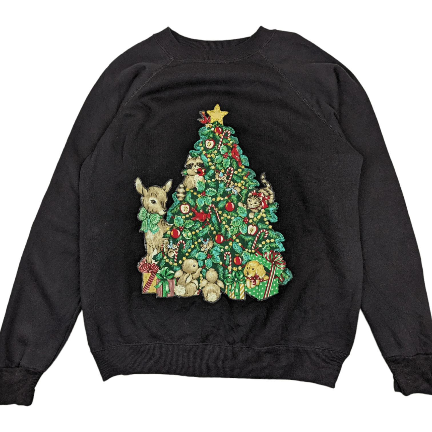 Hanes Vintage 90's HANES Merry Christmas Christmas Tree Jumper Size US L / EU 52-54 / 3 - 4 Thumbnail
