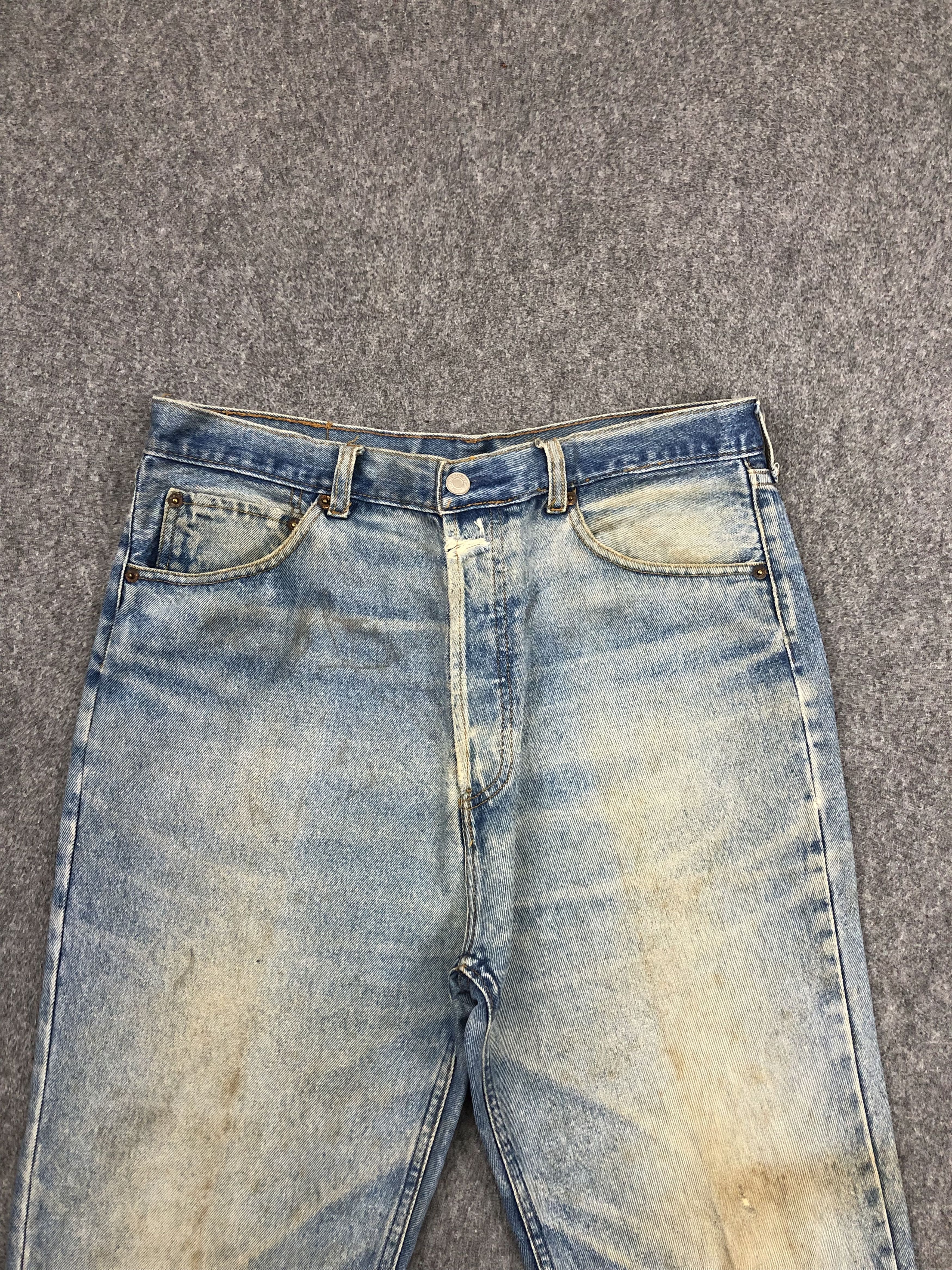 Levi's × Vintage Vintage 90s Levis 501 Faded Blue Jeans Size US 34 / EU 50 - 2 Thumbnail