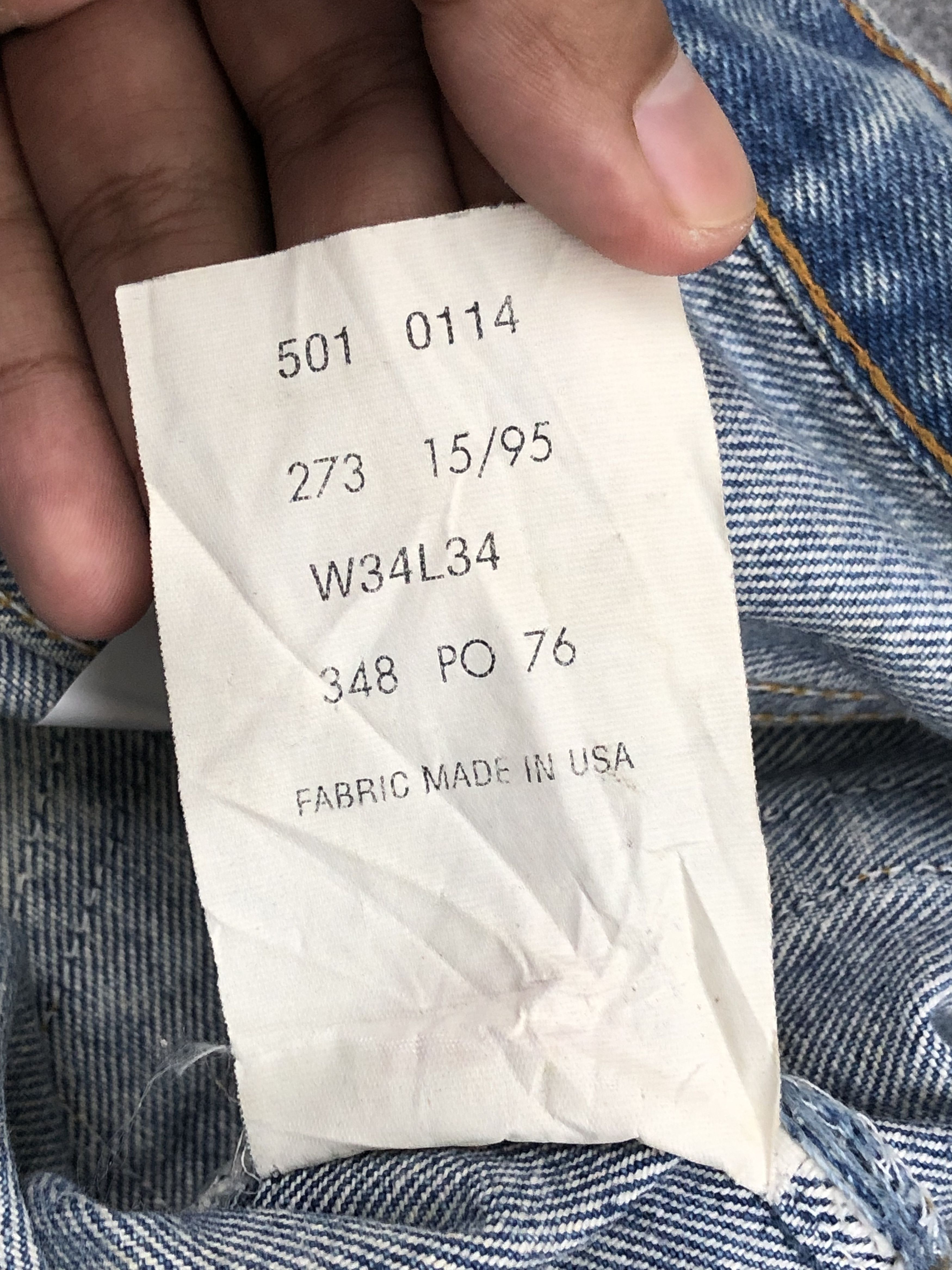 Levi's × Vintage Vintage 90s Levis 501 Faded Blue Jeans Size US 34 / EU 50 - 6 Thumbnail