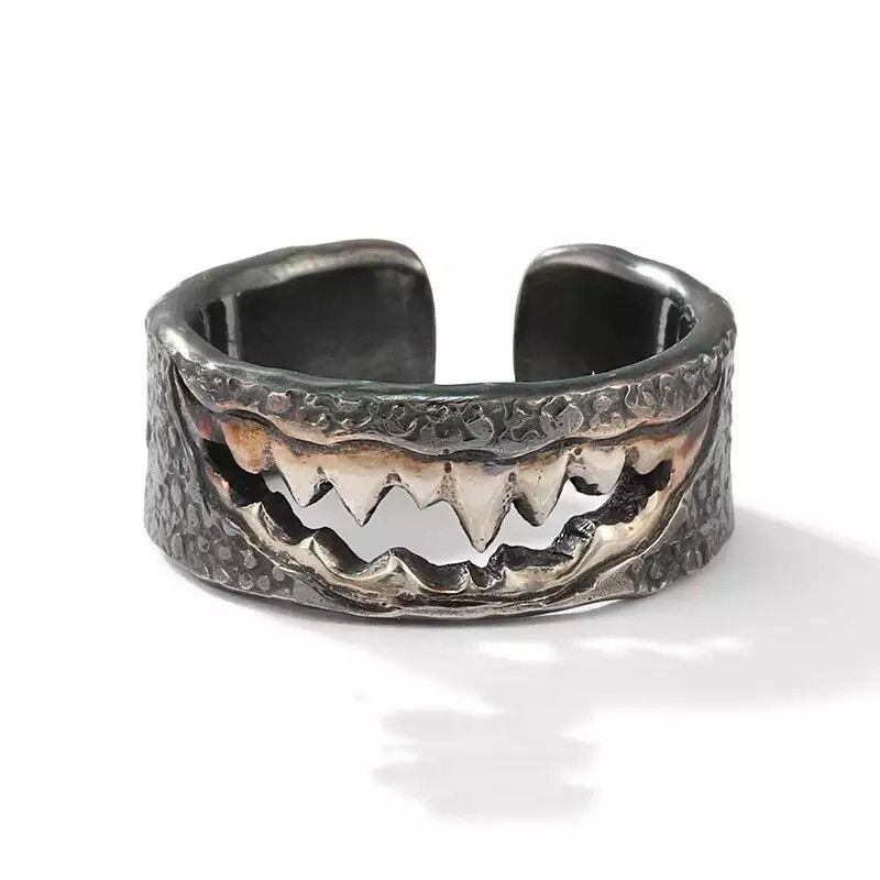 Jewelry Creative Hollow Geometric Ring in Silver, Men's