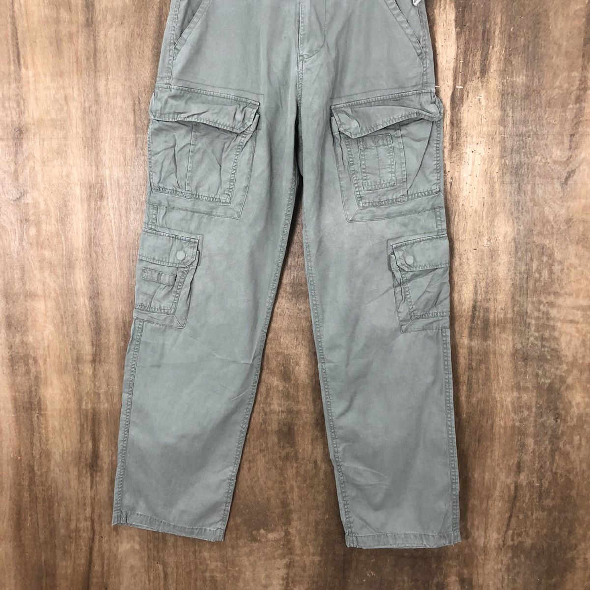Japanese Brand Jambang EE Green bush Cargo Multipocket Pants #6327 Size US 31 - 3 Thumbnail