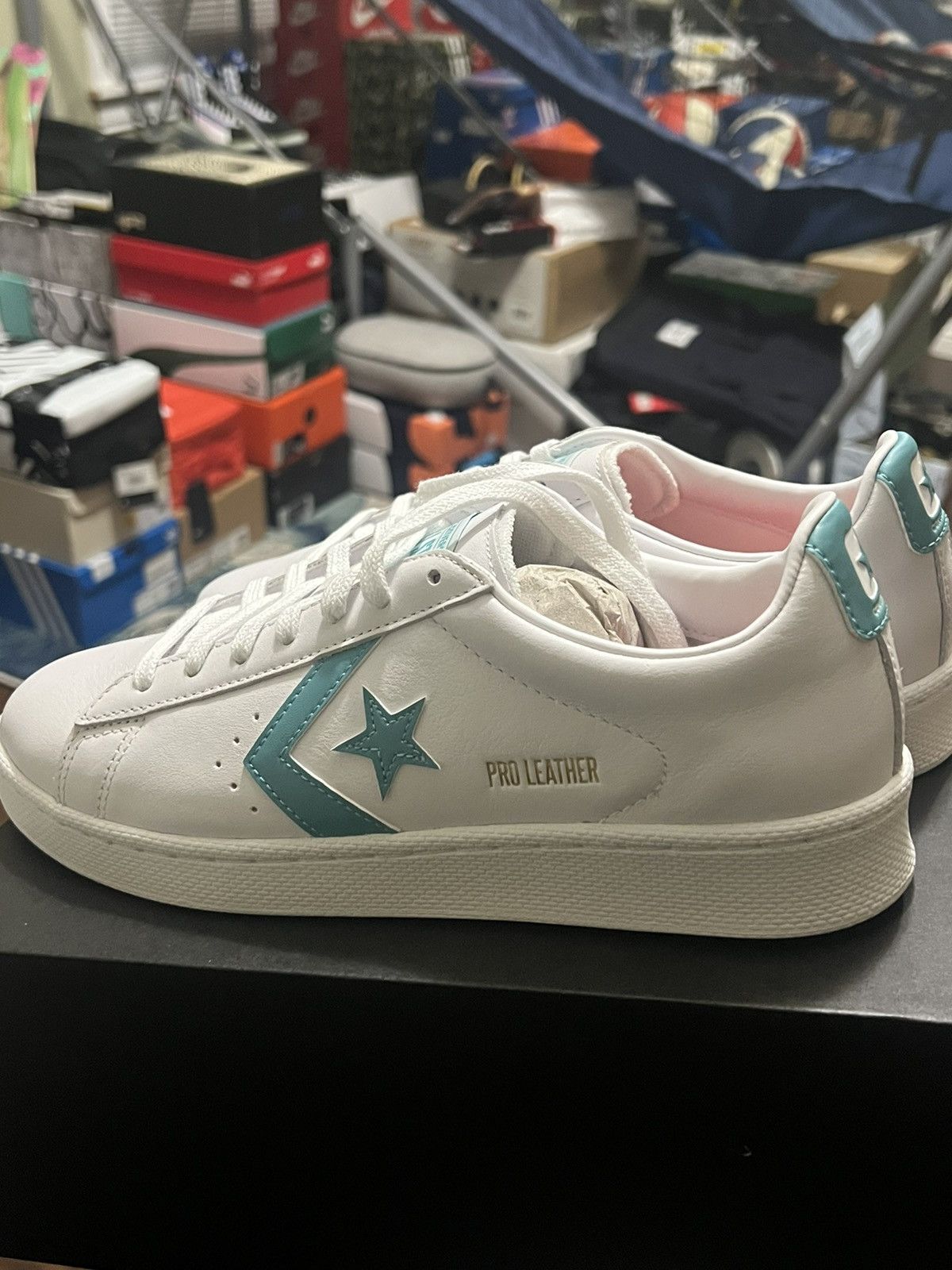 Converse Converse Pro Leather OX Low White Teal Size US 8.5 / EU 41-42 - 2 Thumbnail