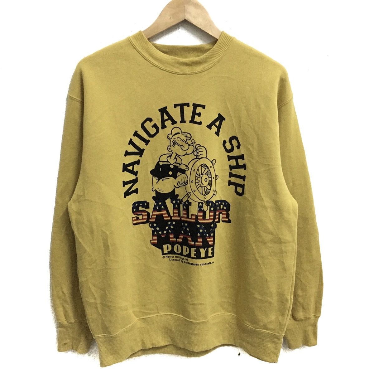 Cartoon Network × Vintage Vintage POPEYE THE SAILORMAN Cartoon Sweatshirt Pullover Size US L / EU 52-54 / 3 - 1 Thumbnail