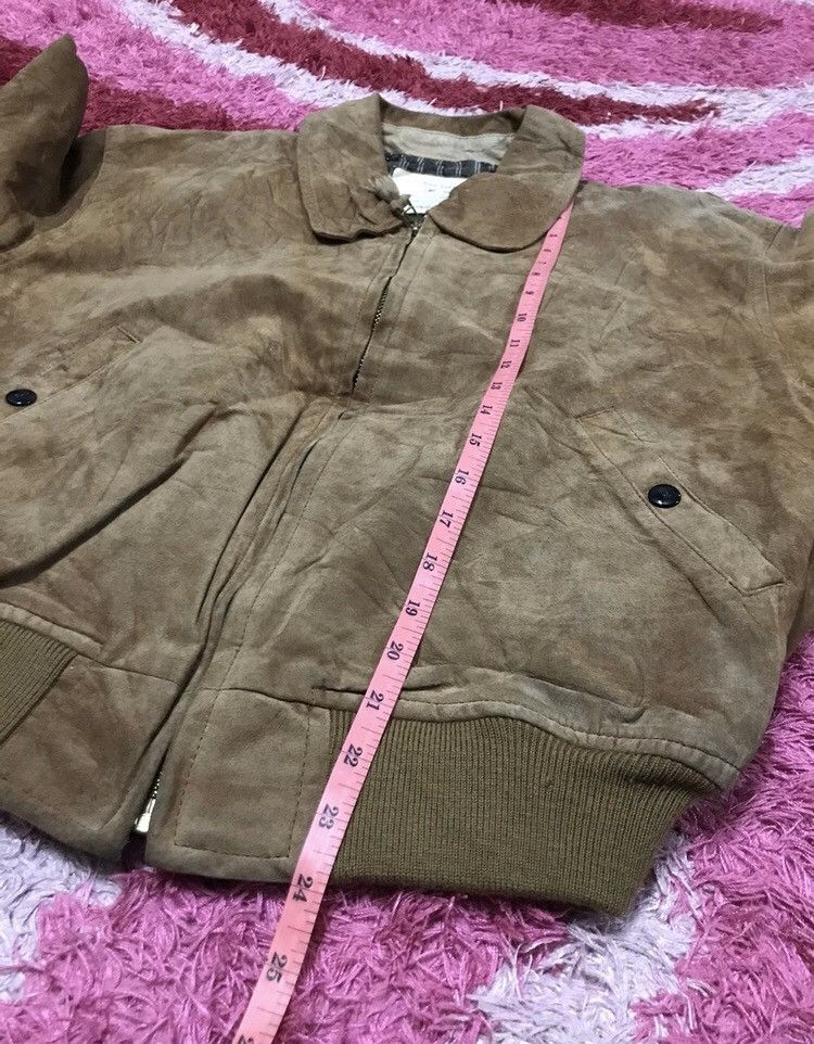 Vintage 🔥Rare🔥Men Bigi MA-1 brown leather bomber jacket Size US M / EU 48-50 / 2 - 10 Thumbnail