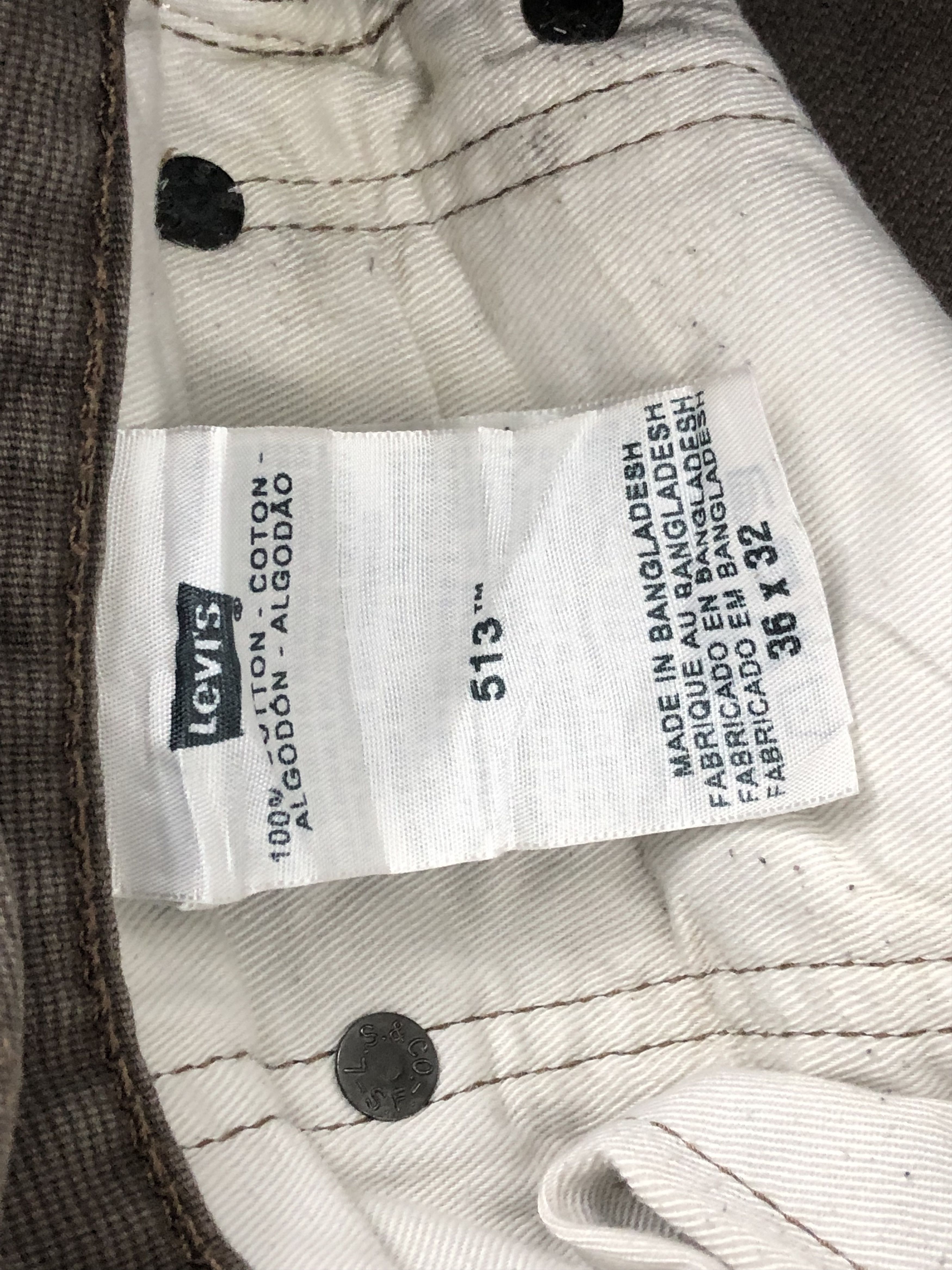 Levi's × Vintage Vintage Levis 513 Brown Jeans Size US 37 - 7 Thumbnail