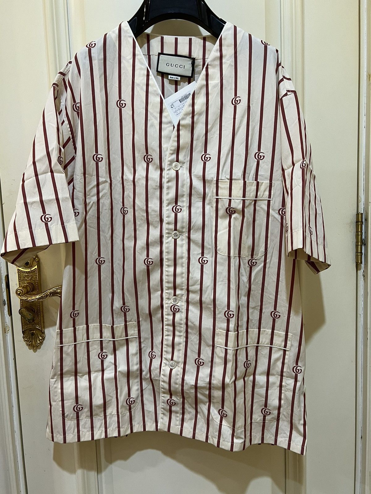 image of Gucci Interlocking GG Logo Shirt, Men's (Size Small)