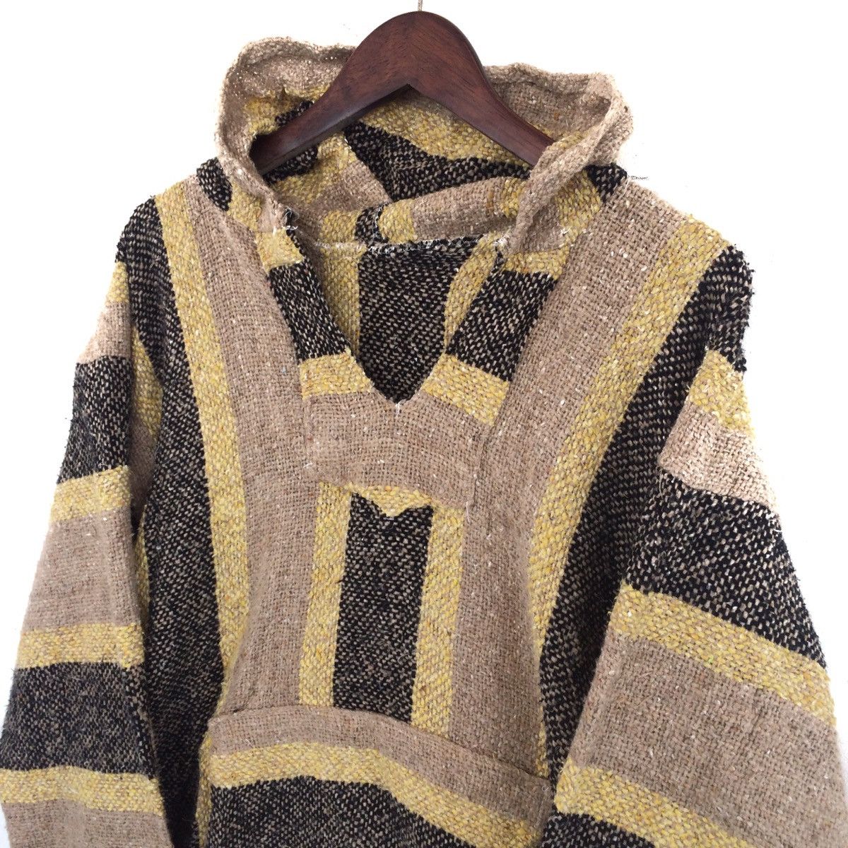 Mexican Threads Vintage Classic Mexican Baja Striped Hoodie Navajo Poncho Size US M / EU 48-50 / 2 - 3 Thumbnail