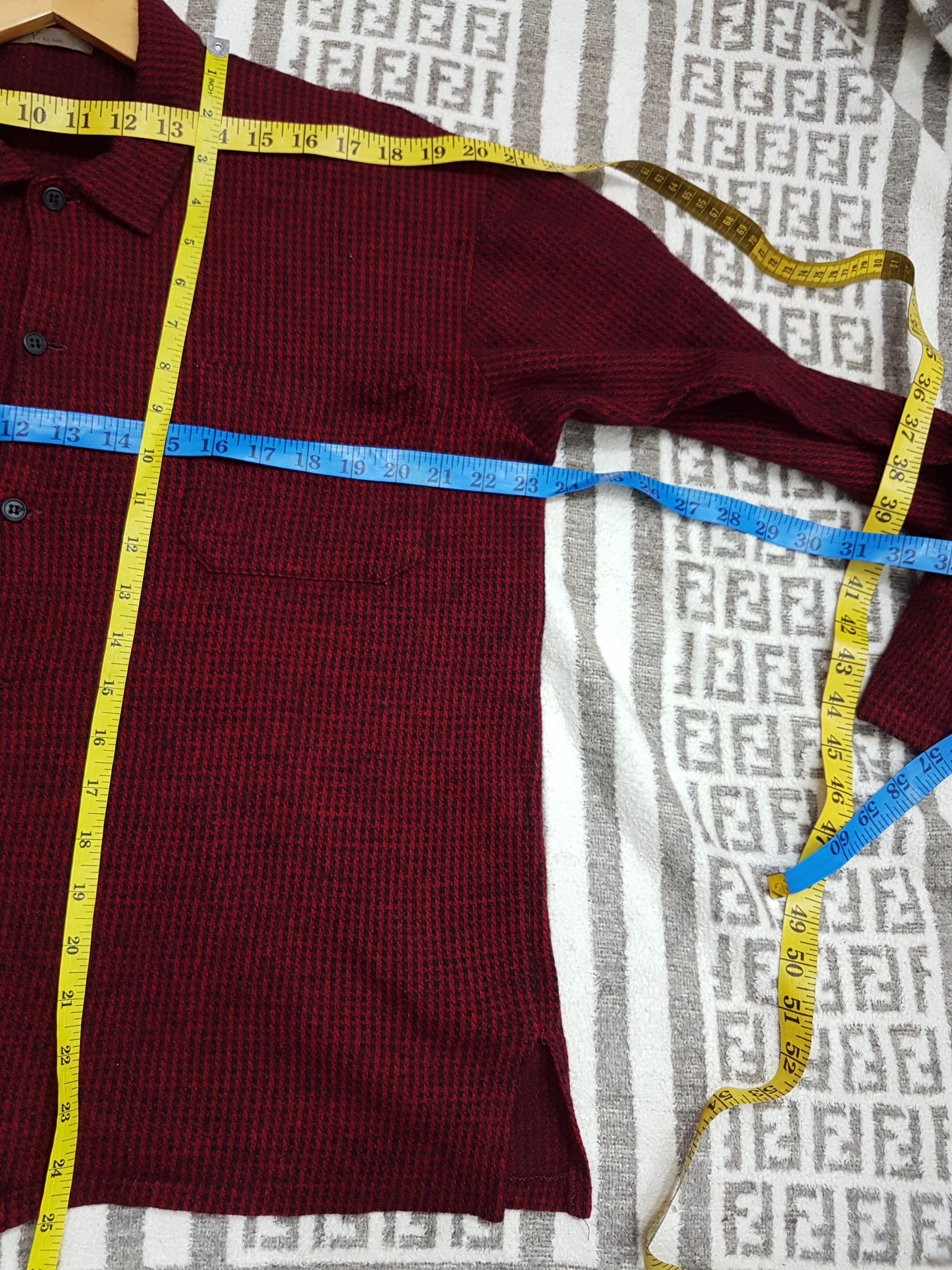 Yohji Yamamoto Fit S to M,Yohji Yamamoto Houndstooth Wool Shirt Size US M / EU 48-50 / 2 - 4 Thumbnail