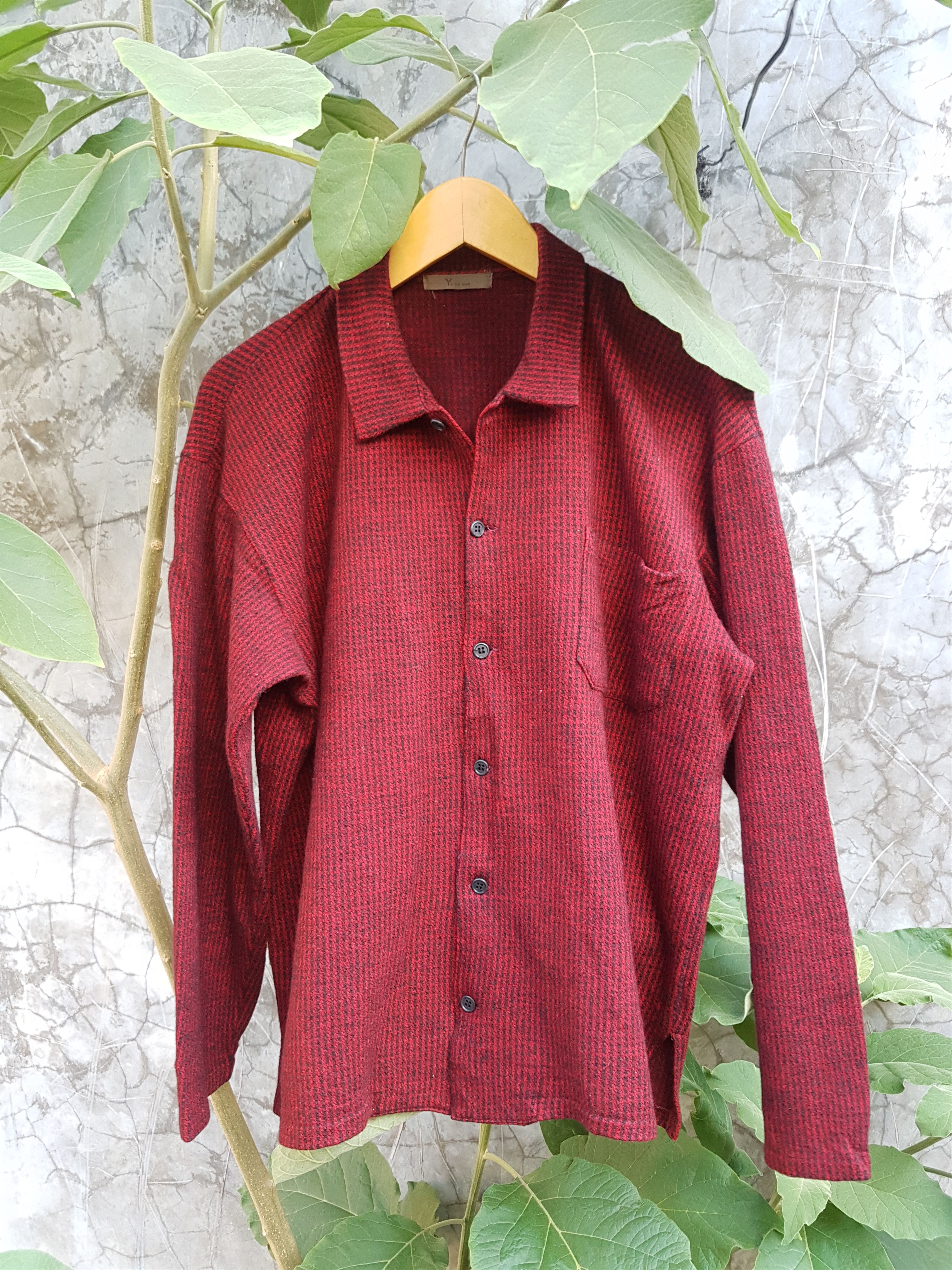Yohji Yamamoto Fit S to M,Yohji Yamamoto Houndstooth Wool Shirt Size US M / EU 48-50 / 2 - 9 Thumbnail
