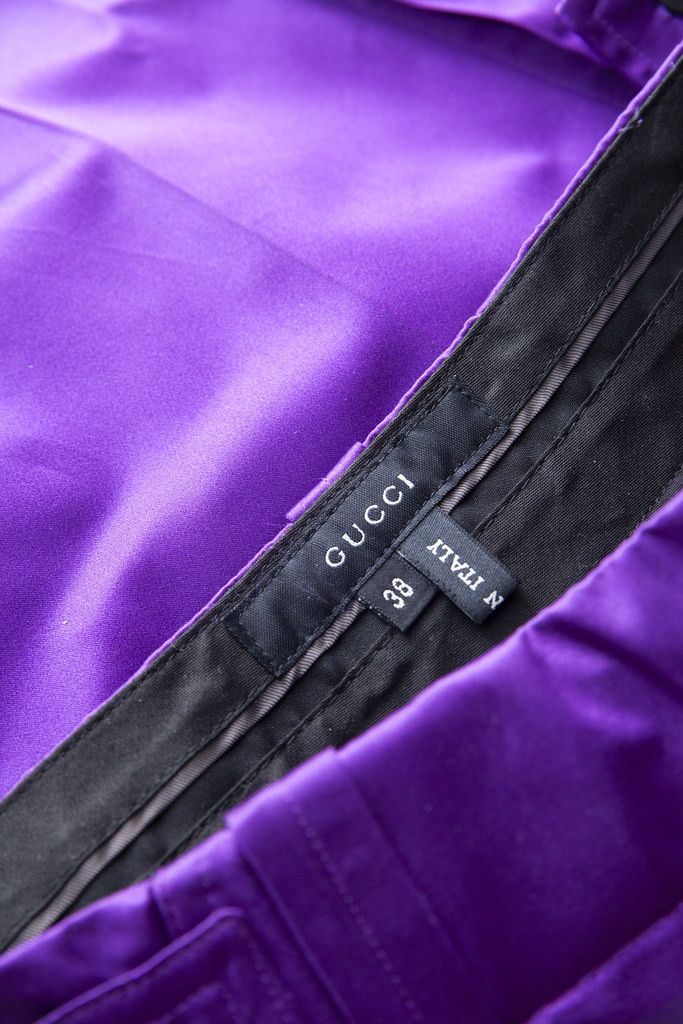 Gucci SS01 purple silk cargo pants Size 26" / US 2 / IT 38 - 7 Thumbnail