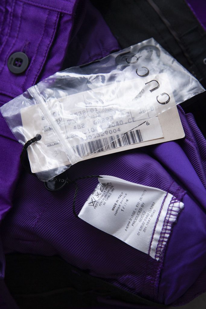 Gucci SS01 purple silk cargo pants Size 26" / US 2 / IT 38 - 6 Thumbnail
