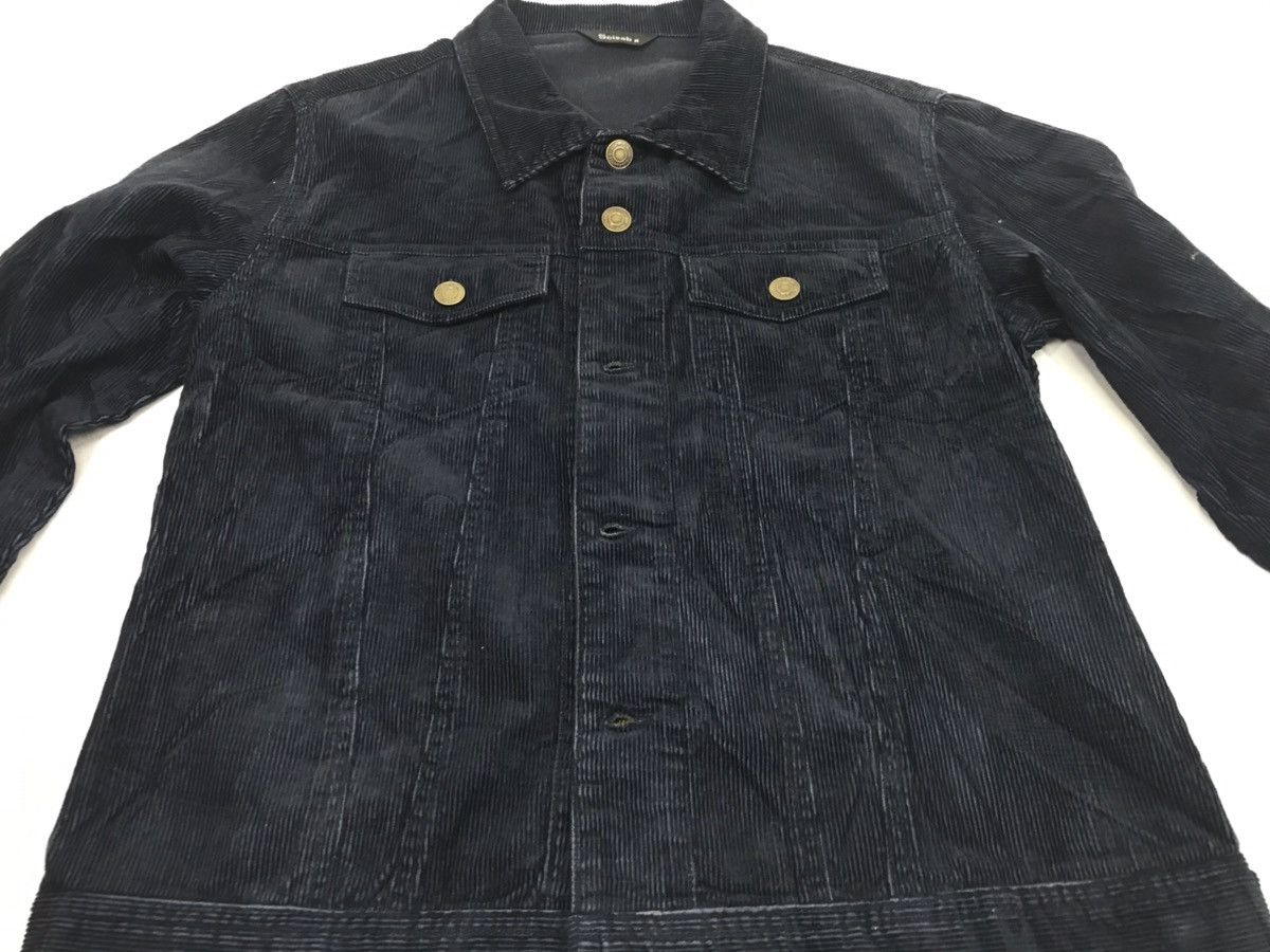 Japanese Brand Scisab Denim Trucker Jacket Corduroy Button Double Pockets Size S / US 4 / IT 40 - 2 Thumbnail