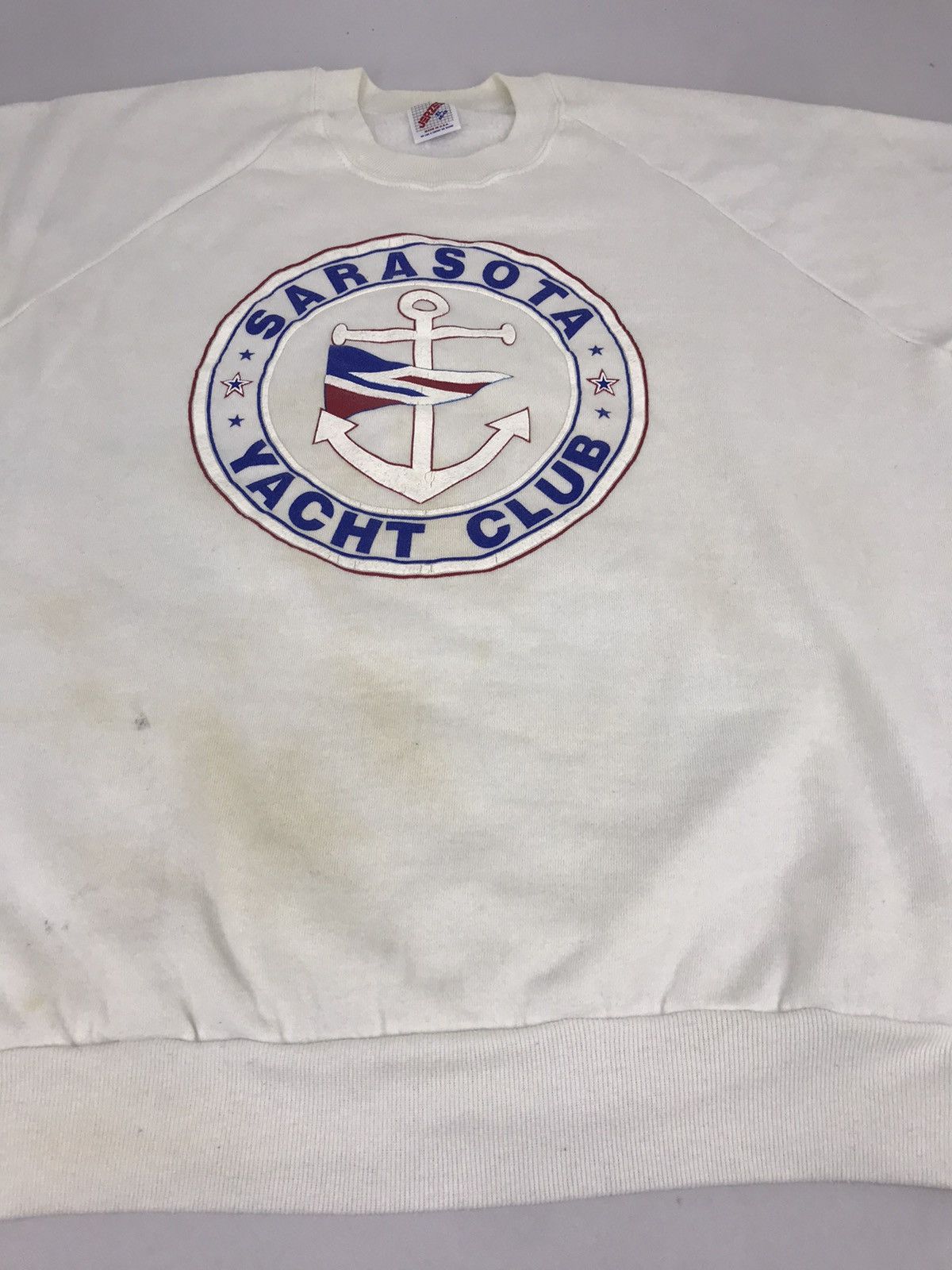 Jerzees Sarasota Yatch Club Sweatshirt Big Anchor Logo Spell Out Size US L / EU 52-54 / 3 - 2 Thumbnail