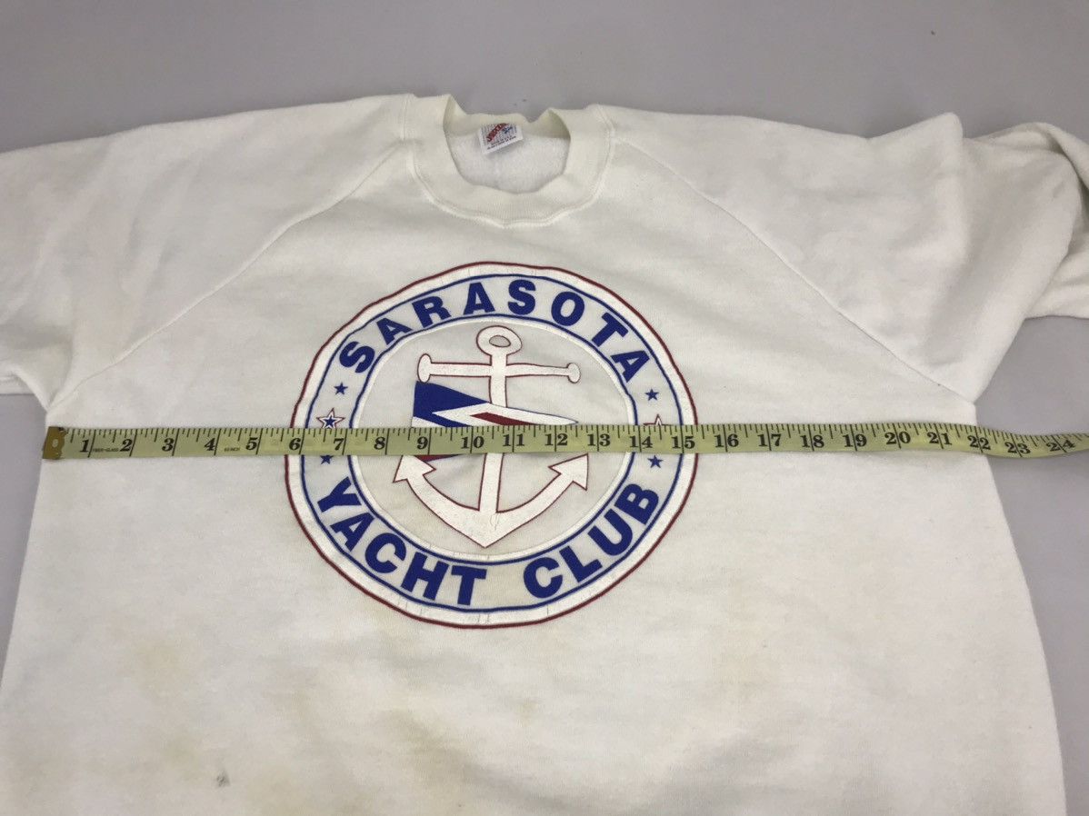 Jerzees Sarasota Yatch Club Sweatshirt Big Anchor Logo Spell Out Size US L / EU 52-54 / 3 - 6 Thumbnail