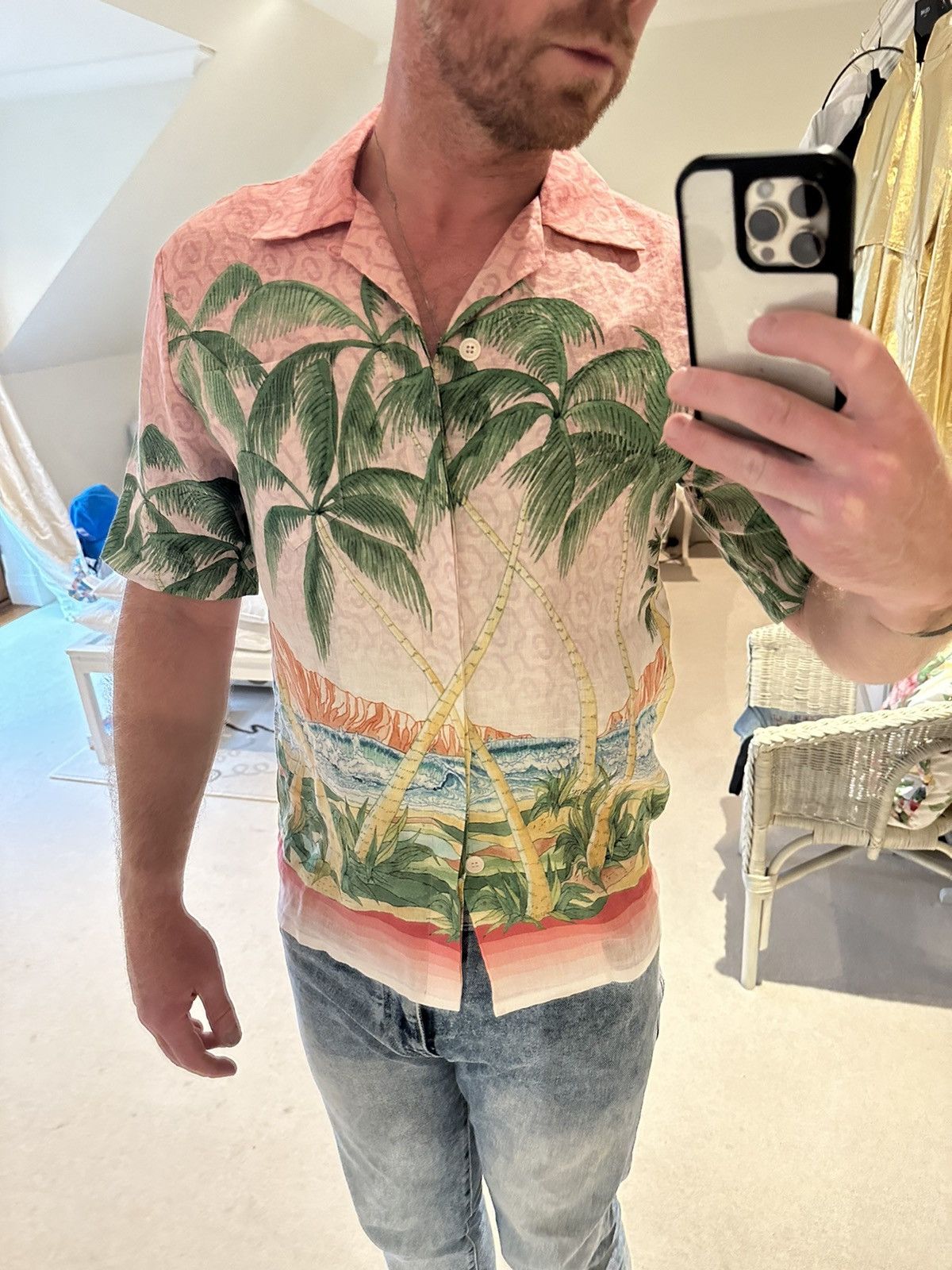 Casablanca Casablanca rare palm tree camp collar Hawaiian shirt Size US S / EU 44-46 / 1 - 2 Thumbnail