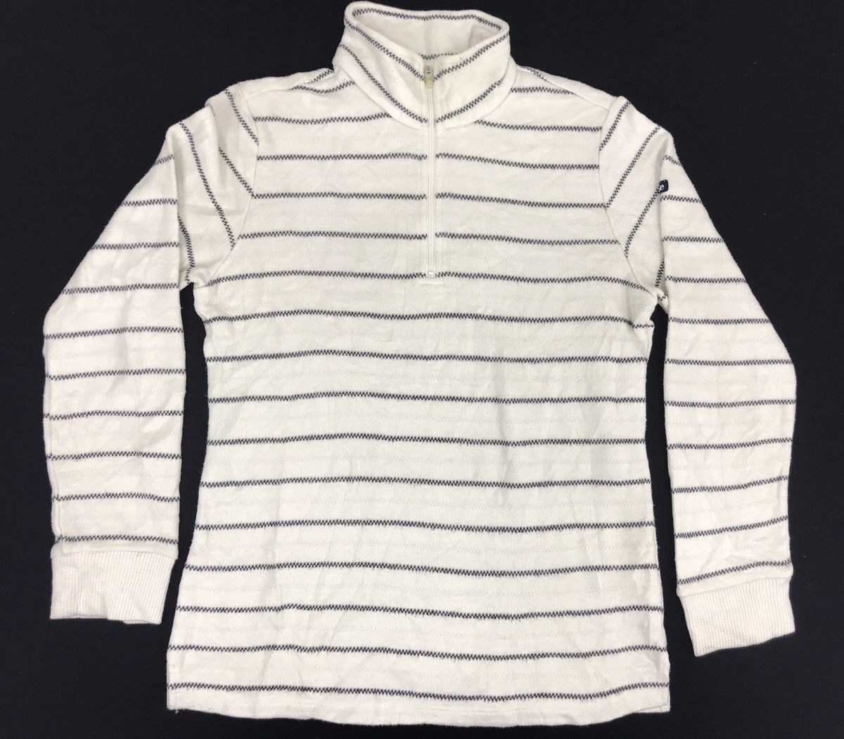 Ellesse Vintage Ellesse Slim fits Tee Striped Half Zipper Size S / US 4 / IT 40 - 1 Thumbnail