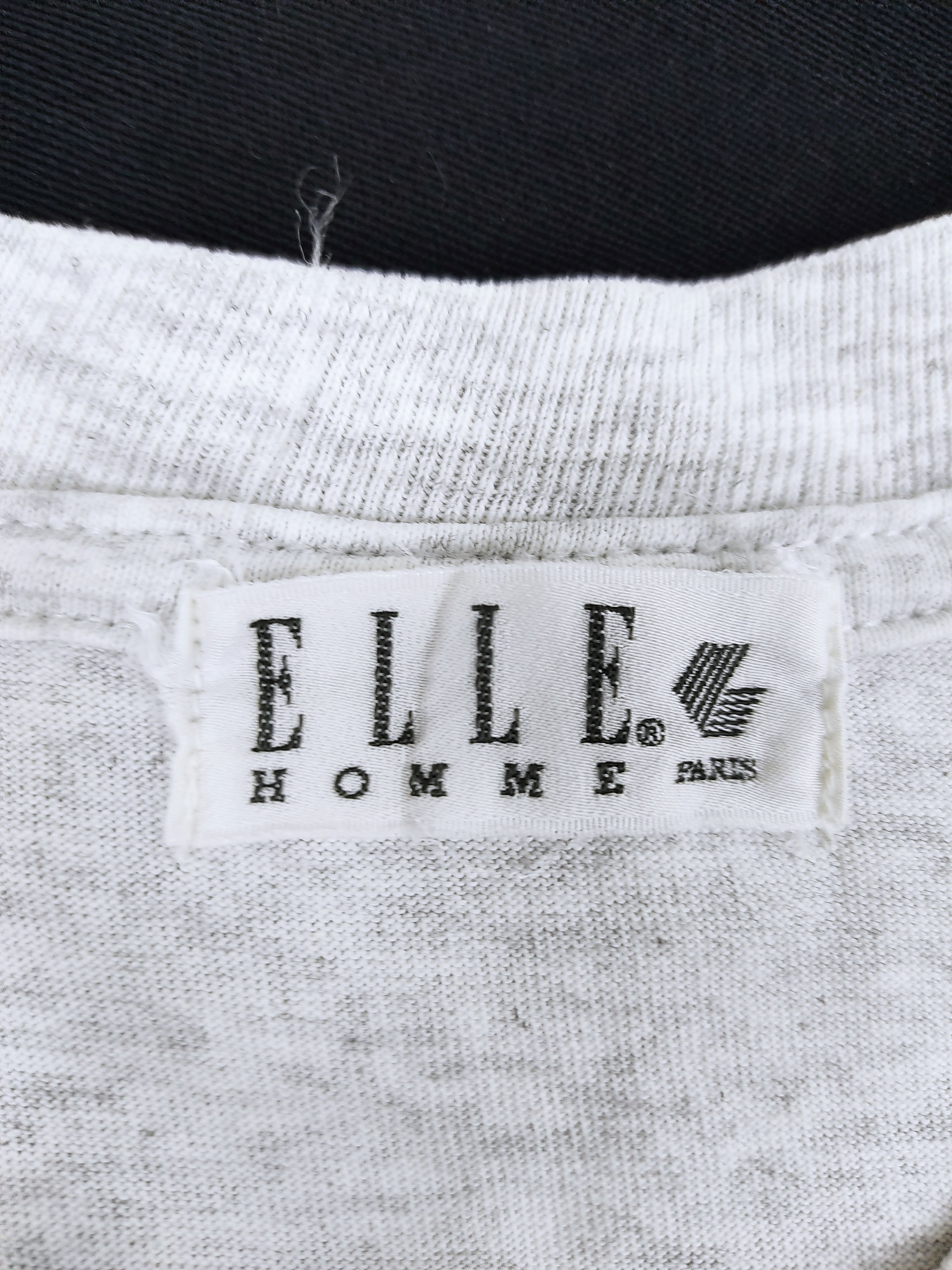 Japanese Brand Vintage Elle Homme Paris Big E Logo Spell Out Brand Tee Size US M / EU 48-50 / 2 - 3 Thumbnail
