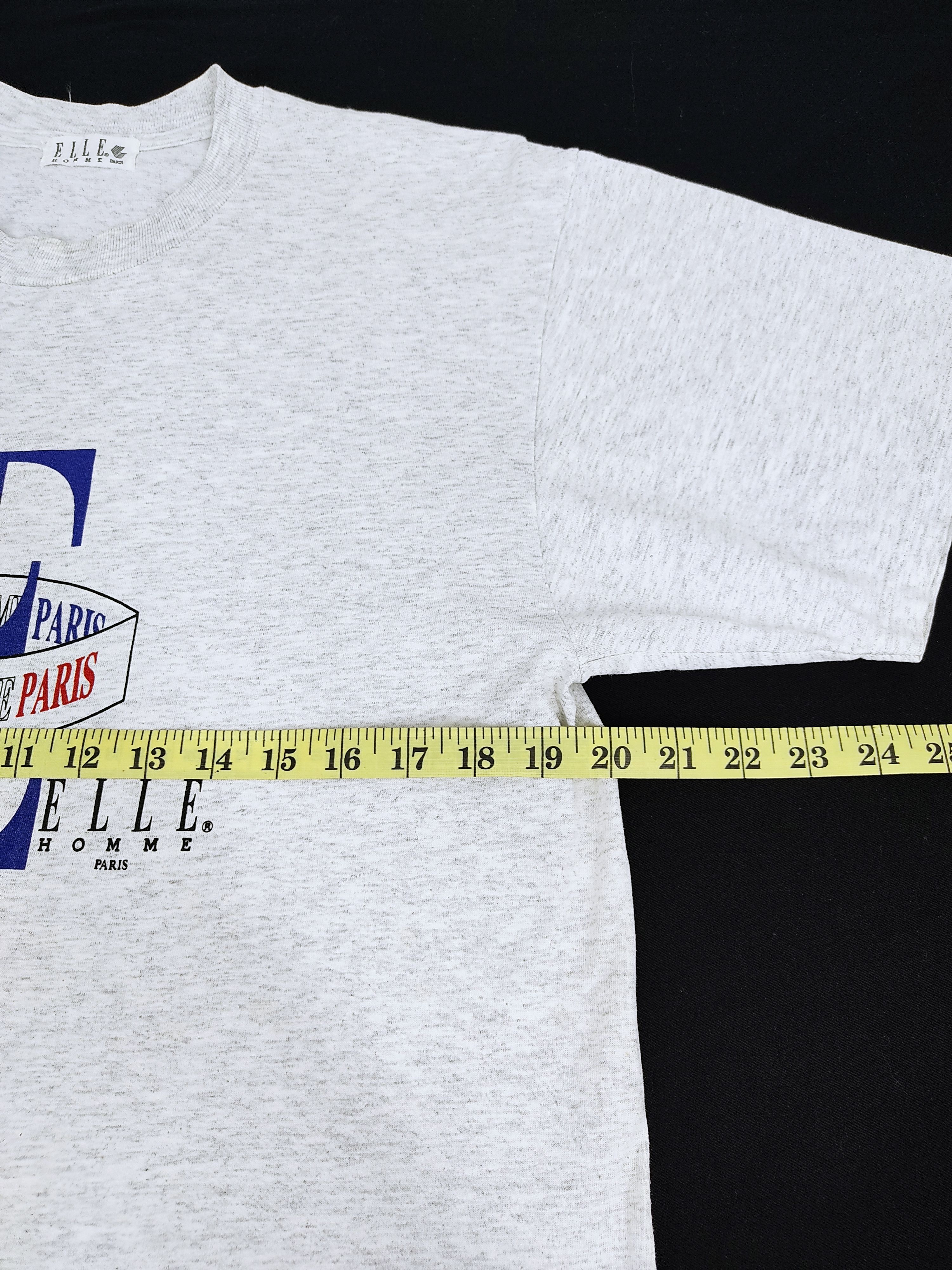 Japanese Brand Vintage Elle Homme Paris Big E Logo Spell Out Brand Tee Size US M / EU 48-50 / 2 - 4 Thumbnail