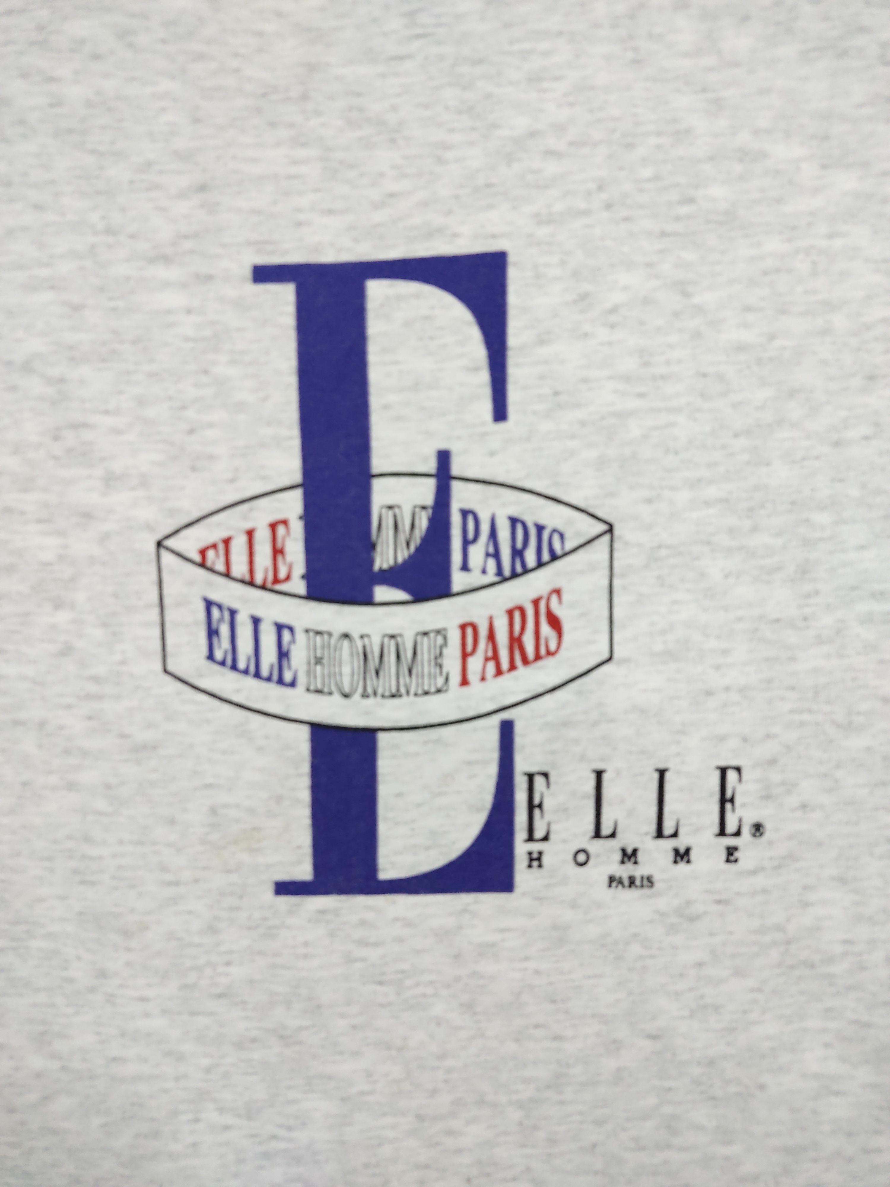 Japanese Brand Vintage Elle Homme Paris Big E Logo Spell Out Brand Tee Size US M / EU 48-50 / 2 - 2 Thumbnail