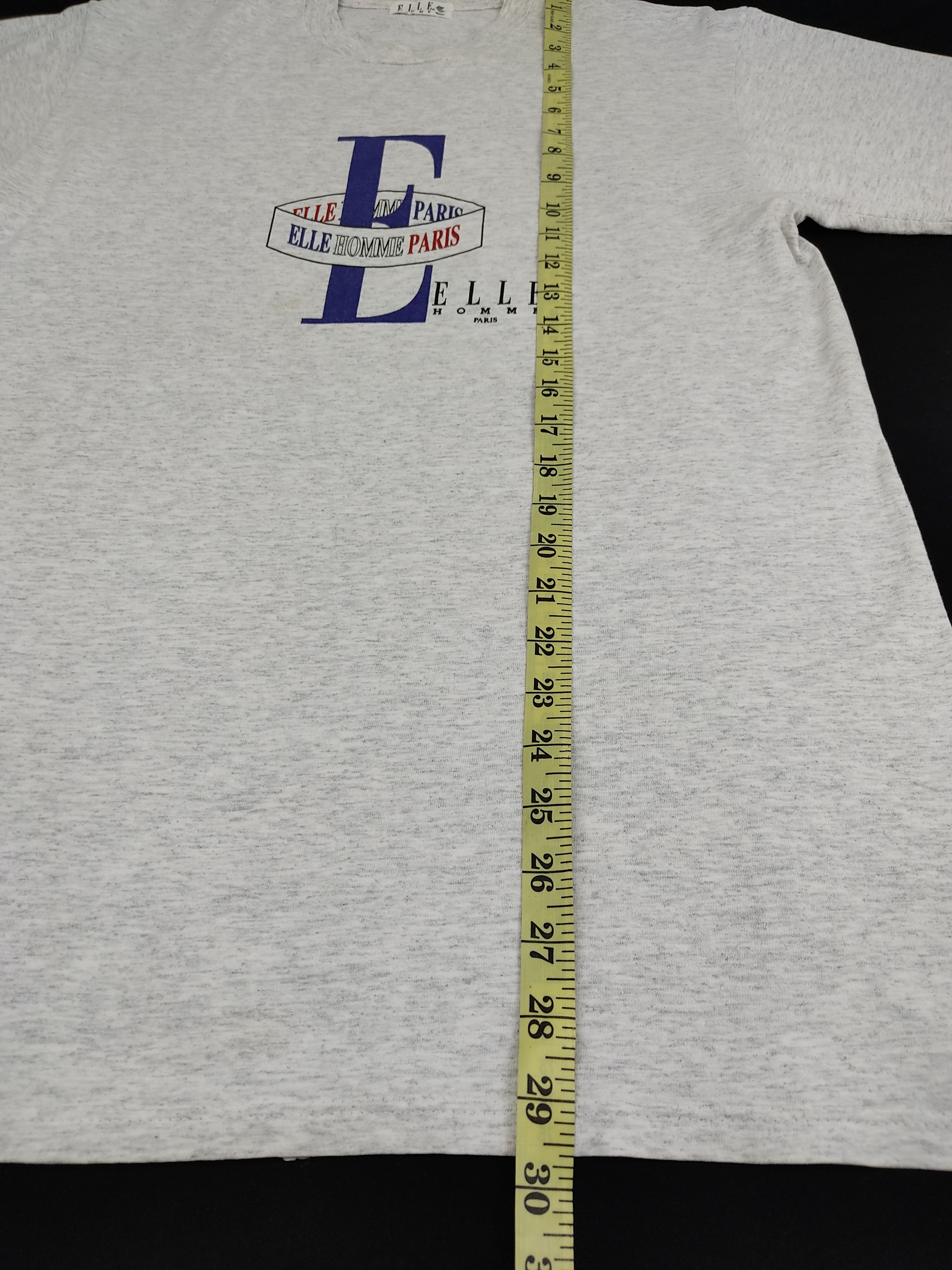 Japanese Brand Vintage Elle Homme Paris Big E Logo Spell Out Brand Tee Size US M / EU 48-50 / 2 - 5 Thumbnail