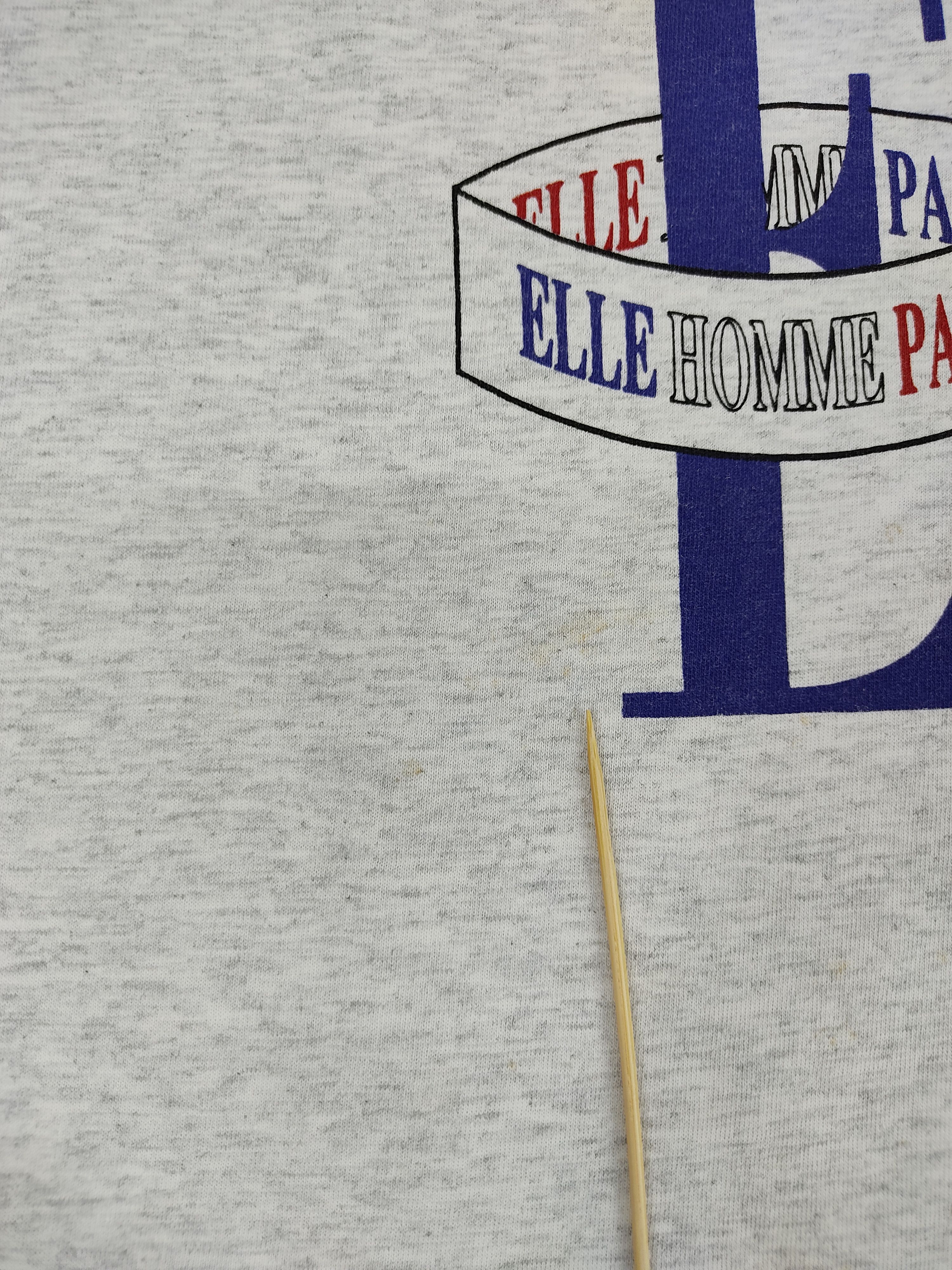 Japanese Brand Vintage Elle Homme Paris Big E Logo Spell Out Brand Tee Size US M / EU 48-50 / 2 - 7 Thumbnail