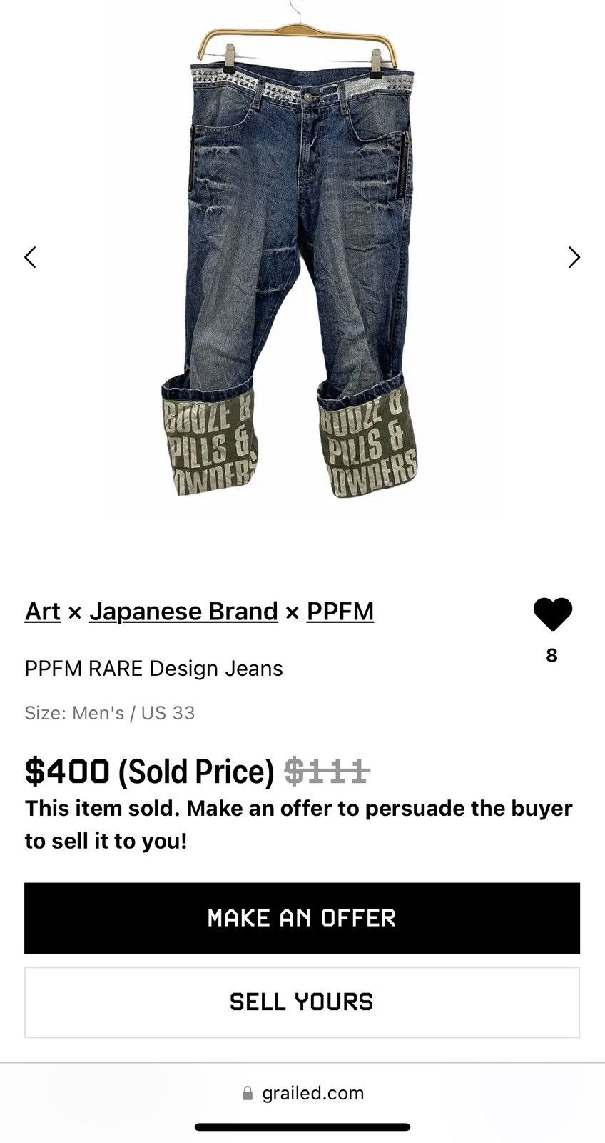 PPFM SICK🔥 PPFM BOOZE & PILLS & POWDER Cropped Style Denim Size US 32 / EU 48 - 17 Thumbnail