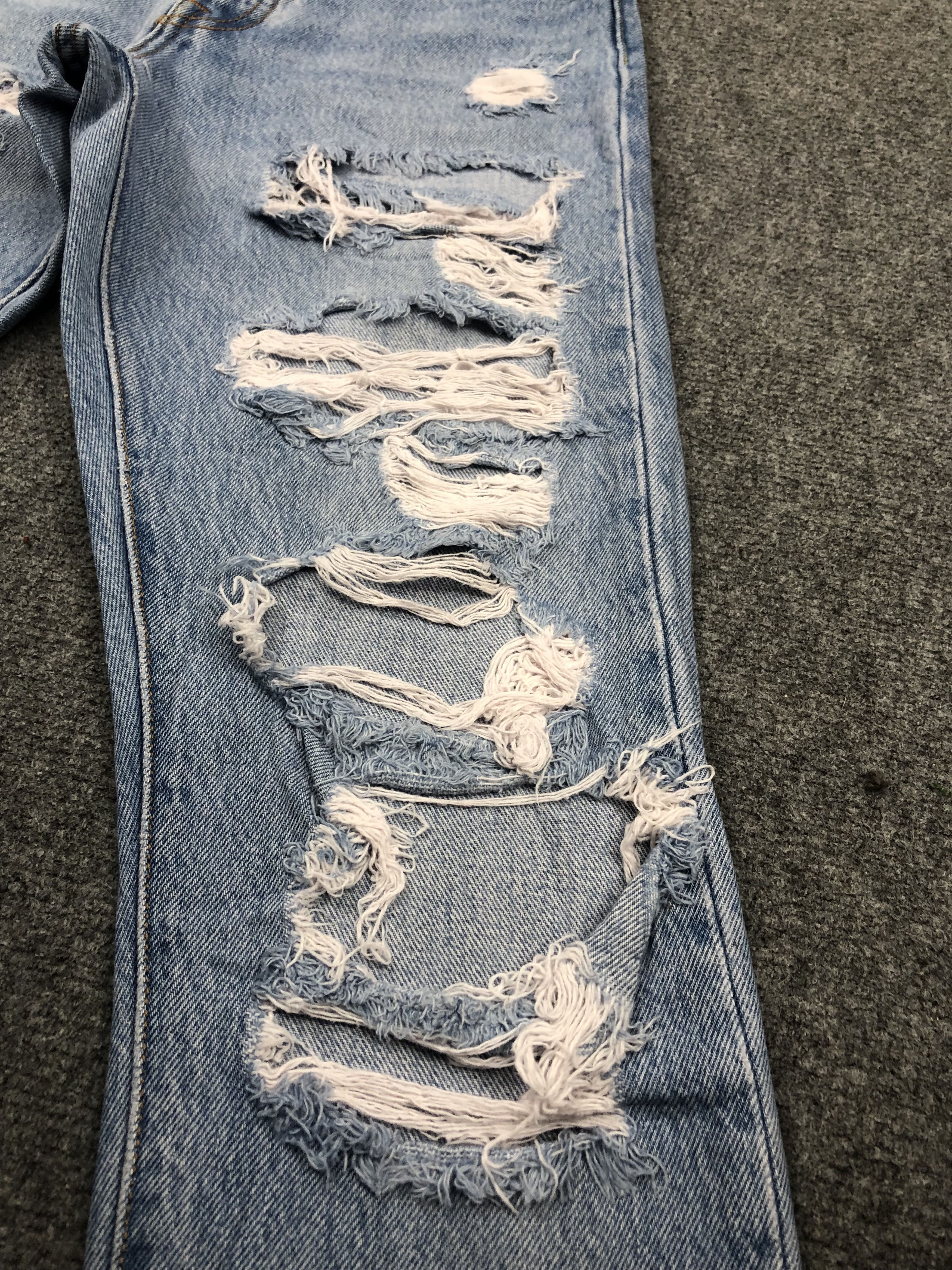 Levi's × Vintage Vintage Distressed Levis 501 Faded Blue Jeans Size US 28 / EU 44 - 12 Thumbnail
