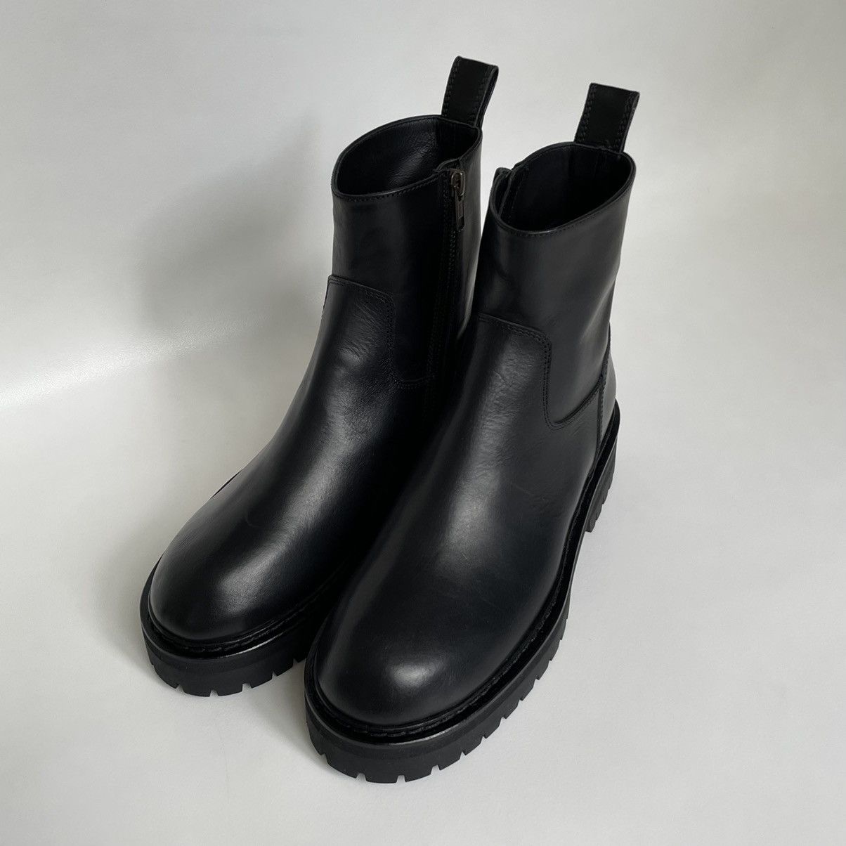 Ann Demeulemeester Black Leather ‘Tucson’ Combat Boots Size US 9 / IT 39 - 3 Thumbnail