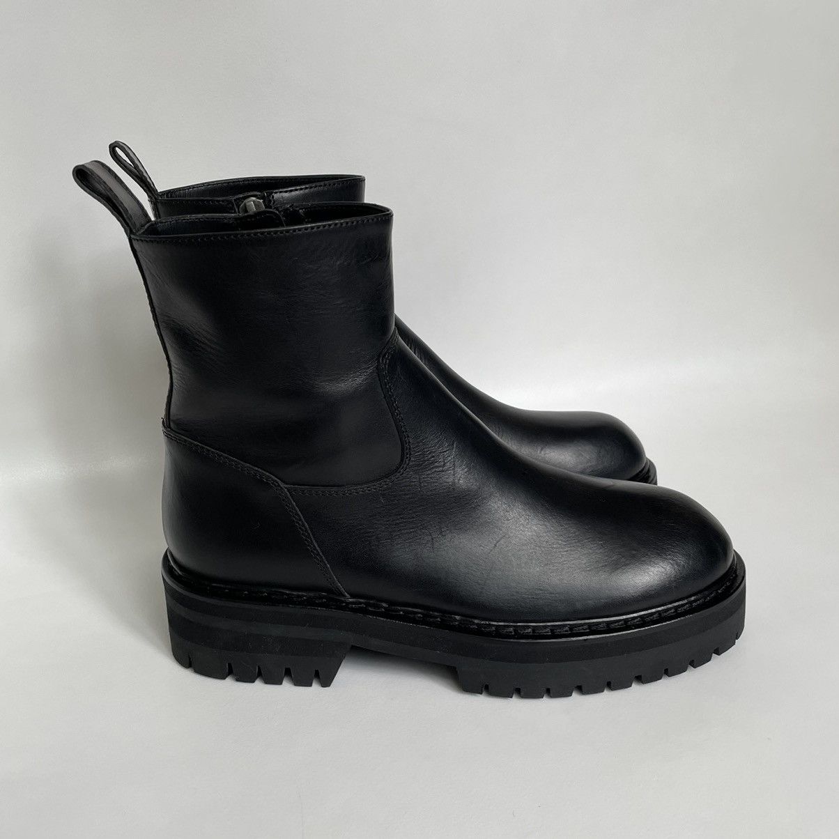 Ann Demeulemeester Black Leather ‘Tucson’ Combat Boots Size US 9 / IT 39 - 11 Thumbnail