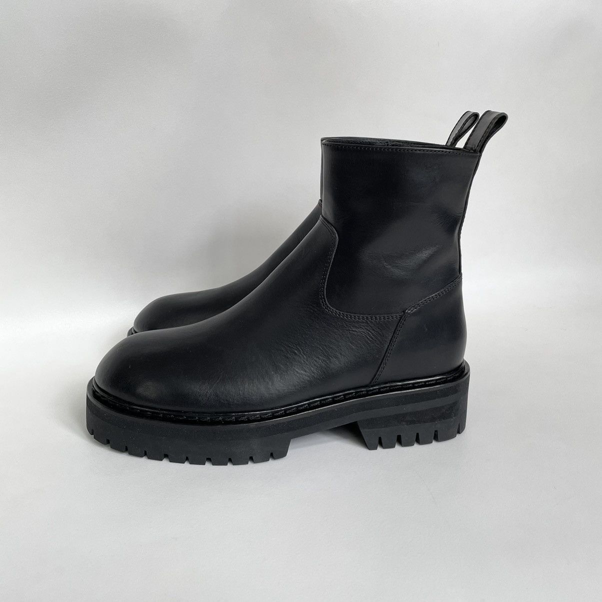 Ann Demeulemeester Black Leather ‘Tucson’ Combat Boots Size US 9 / IT 39 - 2 Thumbnail