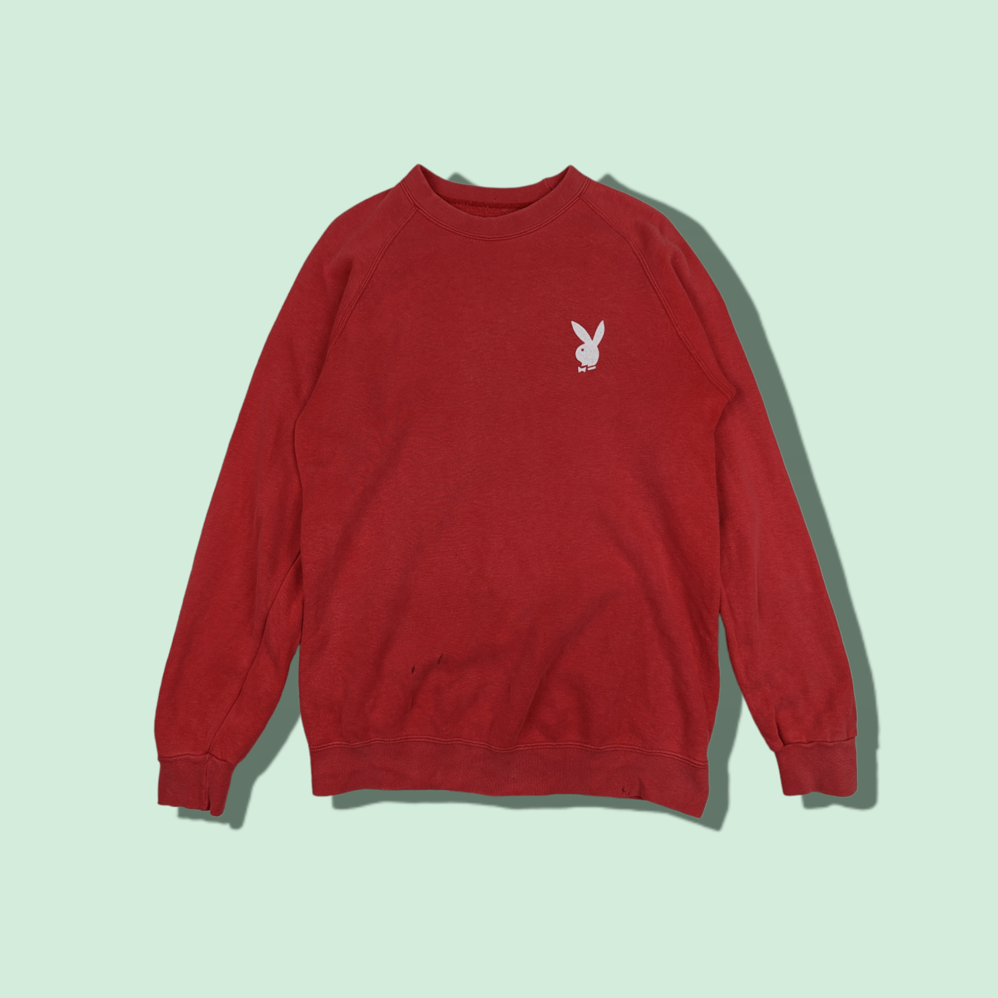 Playboy × Vintage Vintage 80's PLAYBOY Bunny Small Logo Plain Jumper