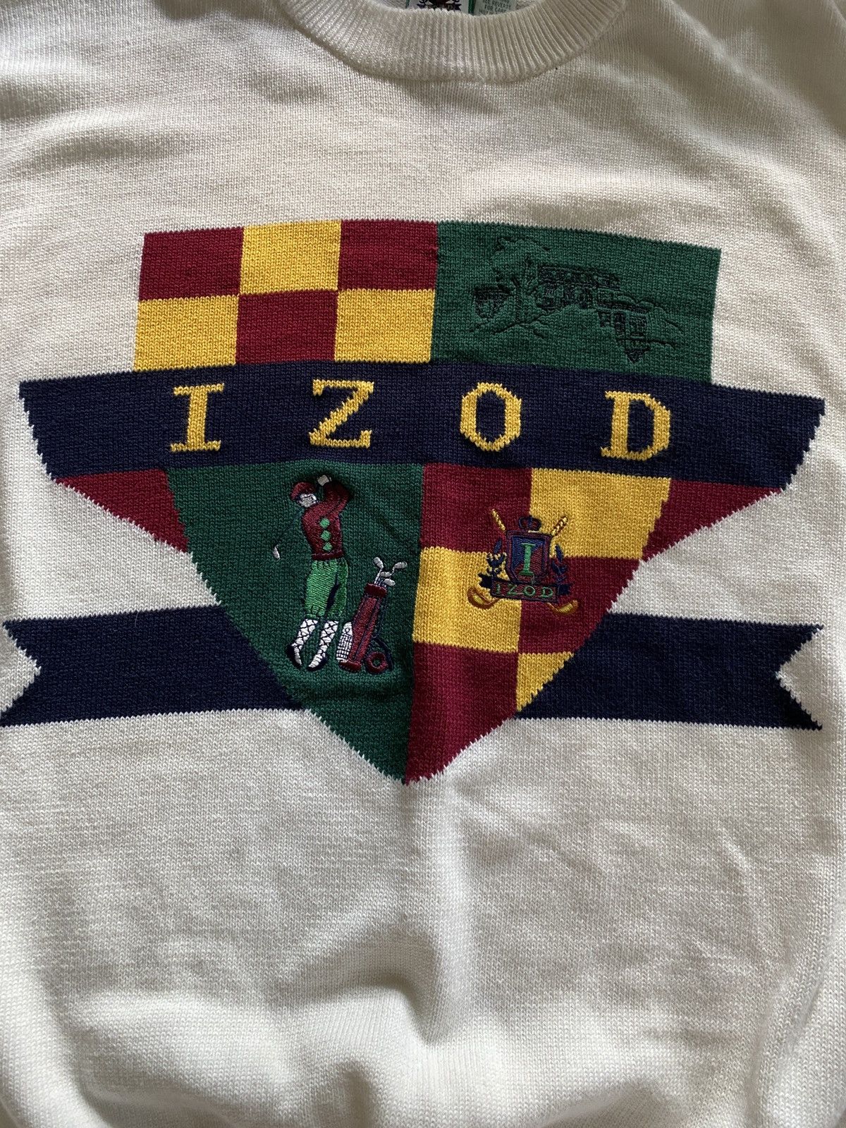 Izod Vintage 80’s Izod Golf Embroidery Big Image Knit Sweater Size US XL / EU 56 / 4 - 2 Thumbnail