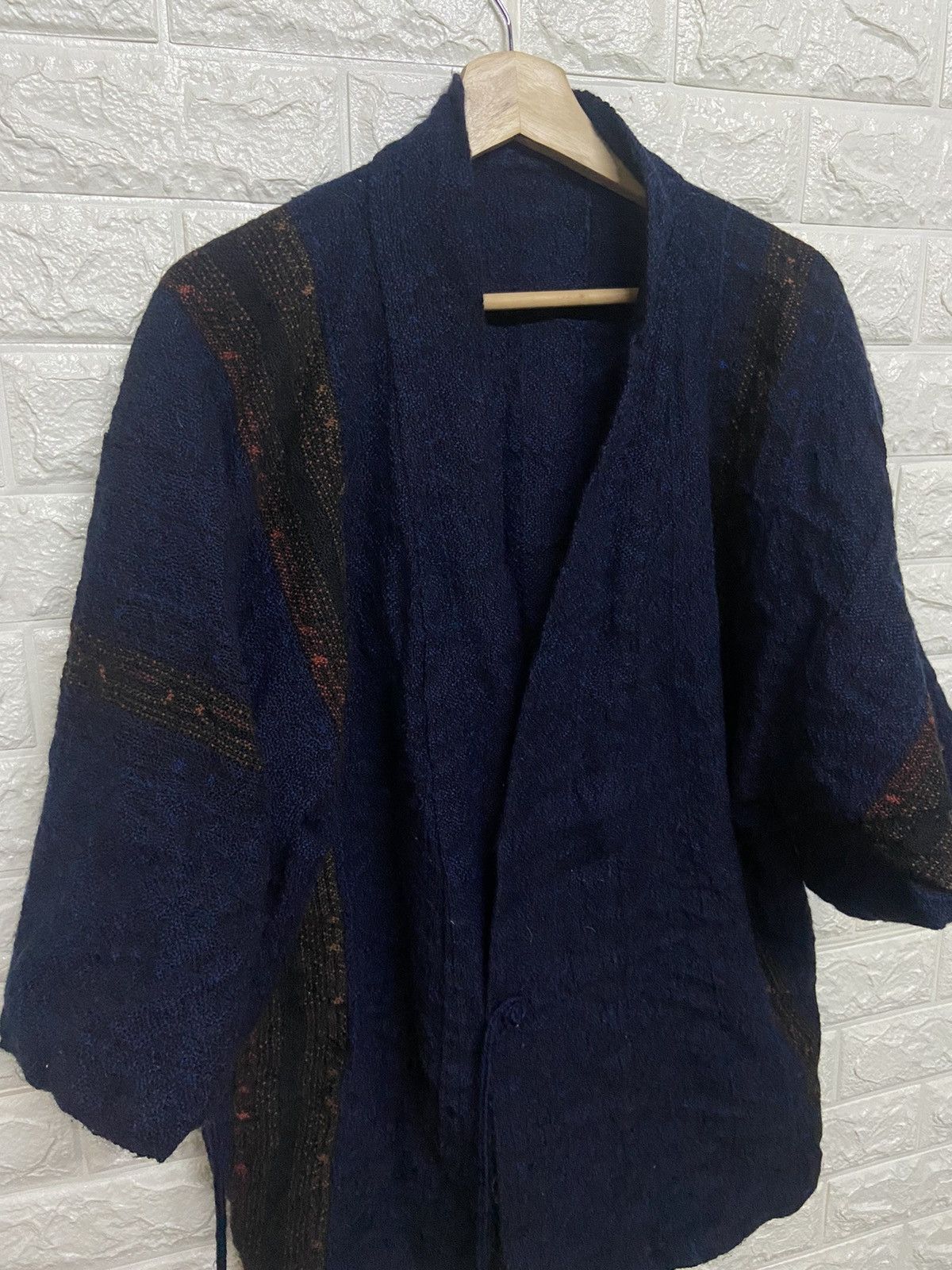 Vintage Vintage Wool Knit Kimono Noragi Jacket Made in Japan Size US L / EU 52-54 / 3 - 6 Thumbnail