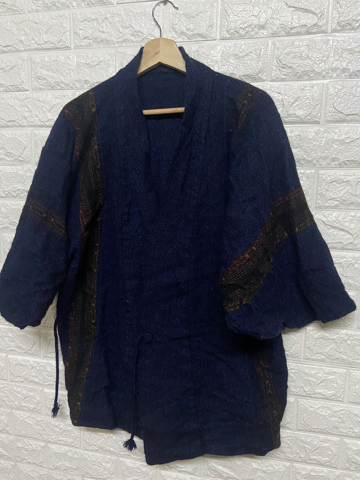 Vintage Vintage Wool Knit Kimono Noragi Jacket Made in Japan Size US L / EU 52-54 / 3 - 4 Thumbnail