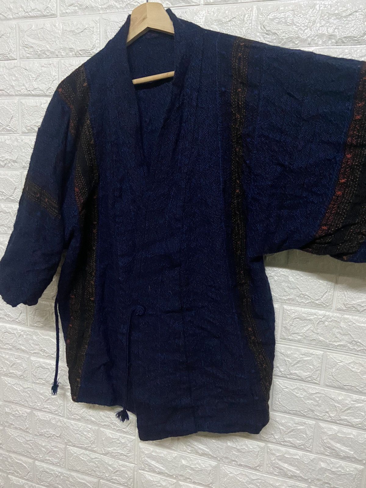 Vintage Vintage Wool Knit Kimono Noragi Jacket Made in Japan Size US L / EU 52-54 / 3 - 5 Thumbnail